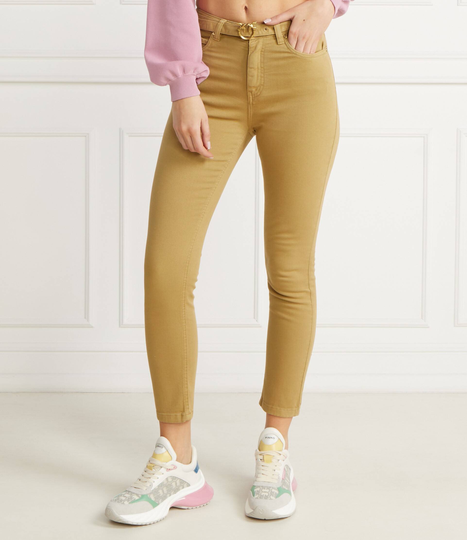 Pinko Pantaloni cu cordon SUSAN | Skinny fit | denim
