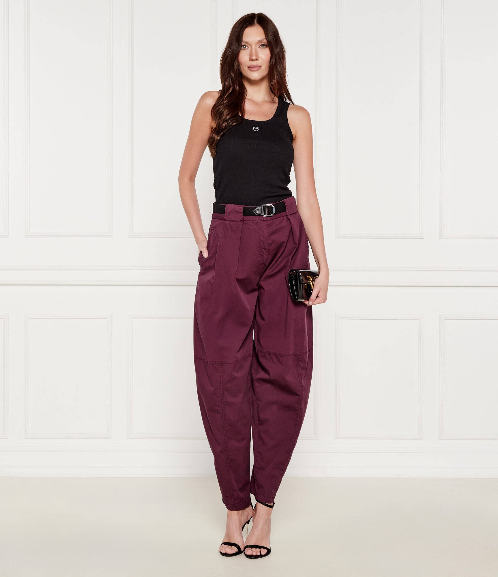 Pinko Pantaloni cu cordon Yann | Tapered fit