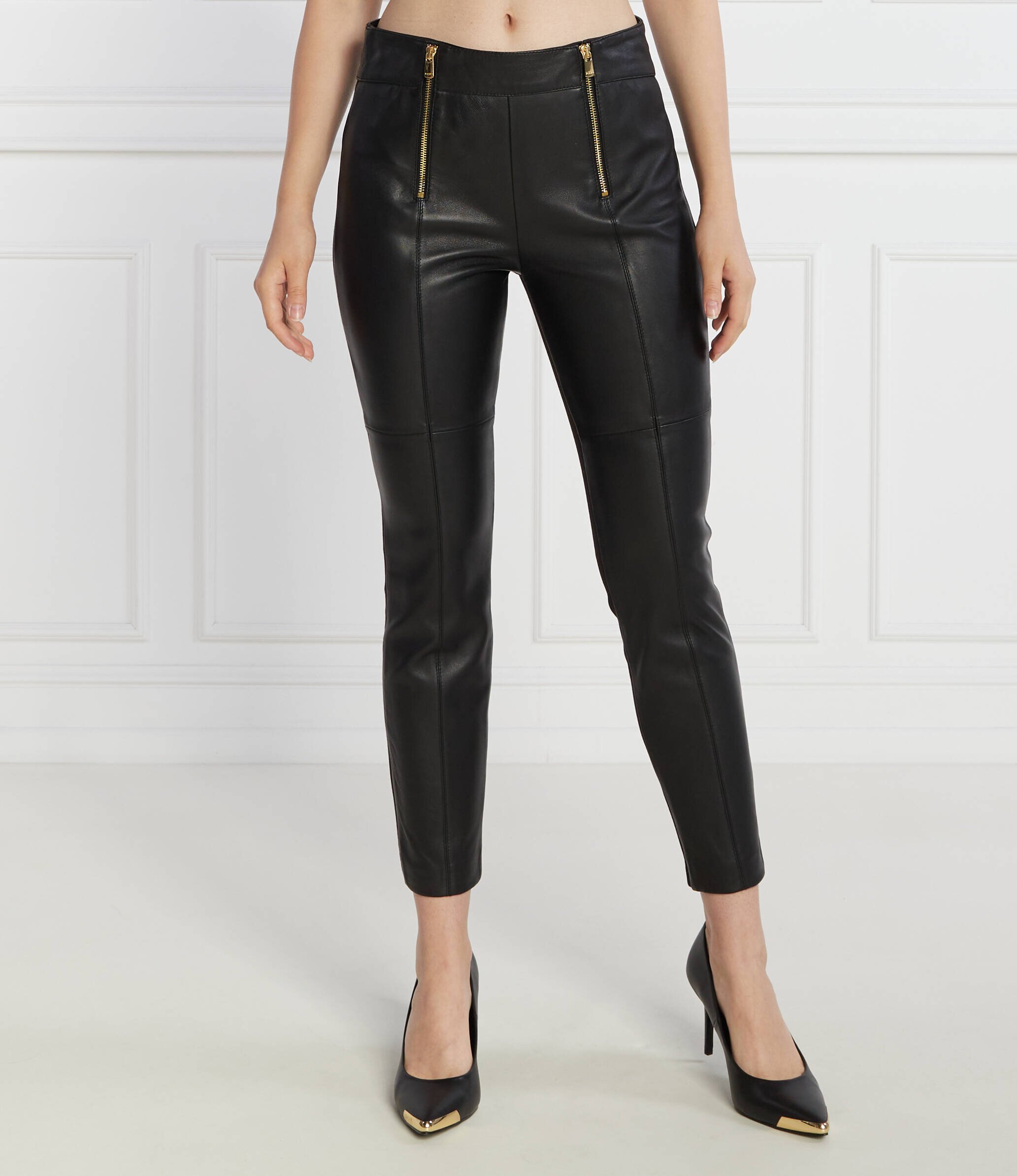 Pinko Pantaloni de piele | Slim Fit