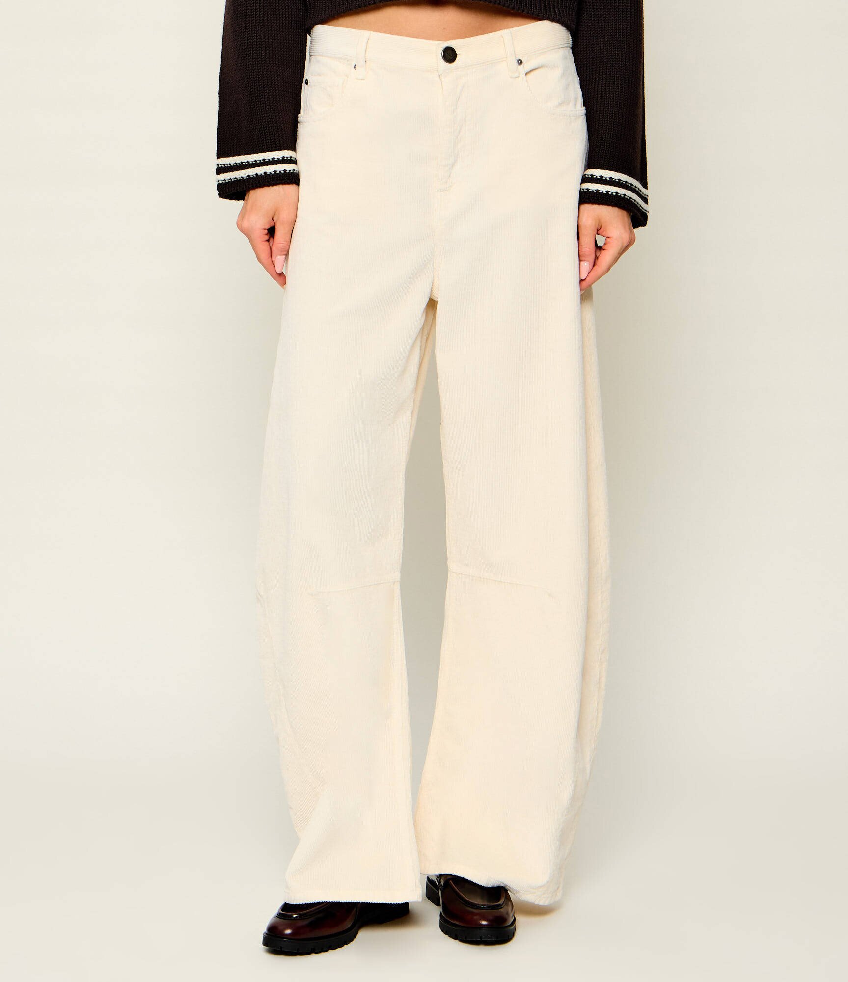 Pinko Pantaloni Emma | Relaxed fit | catifea reiată