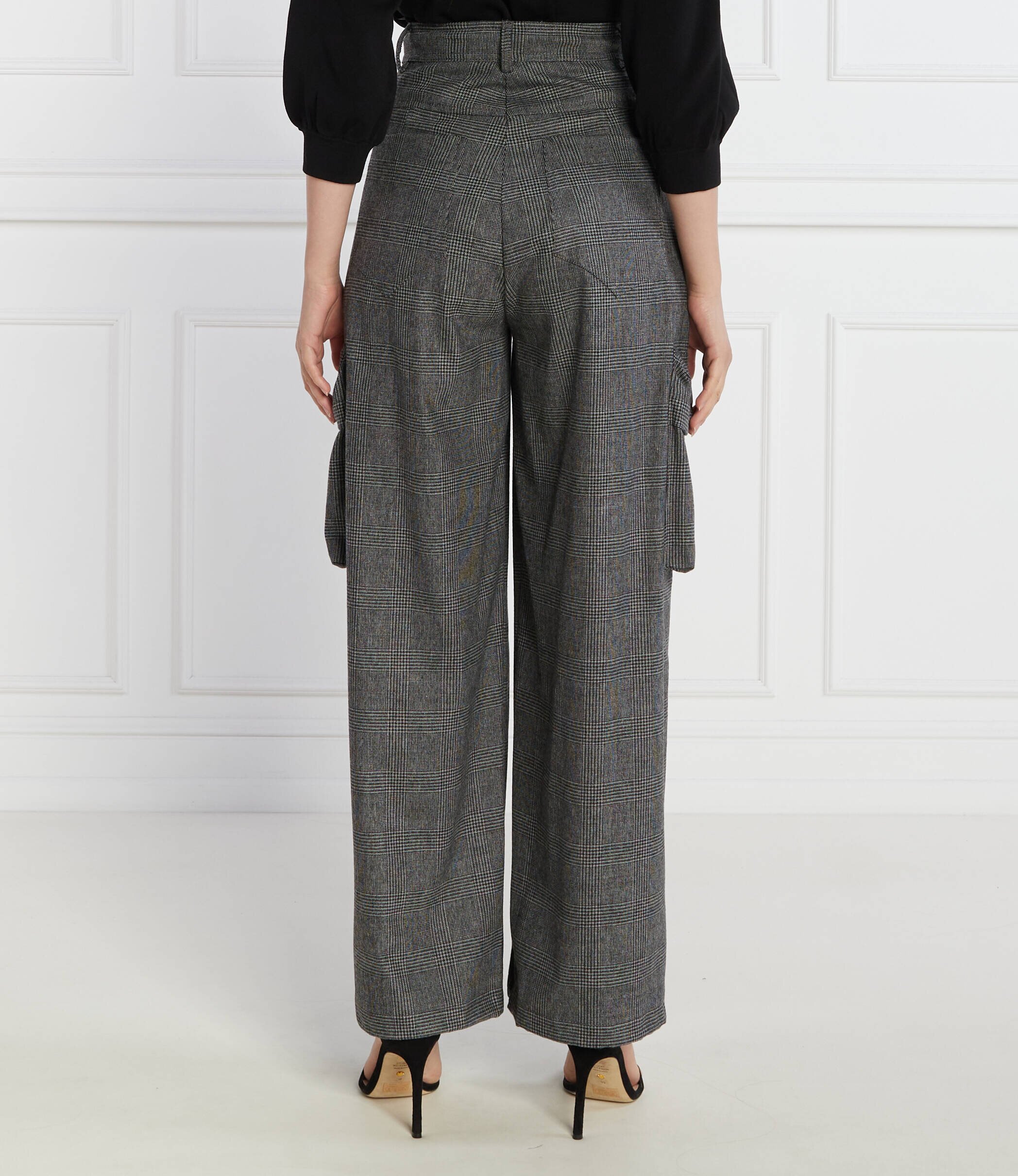 Pinko Pantaloni | flare fit cu adaos de lână