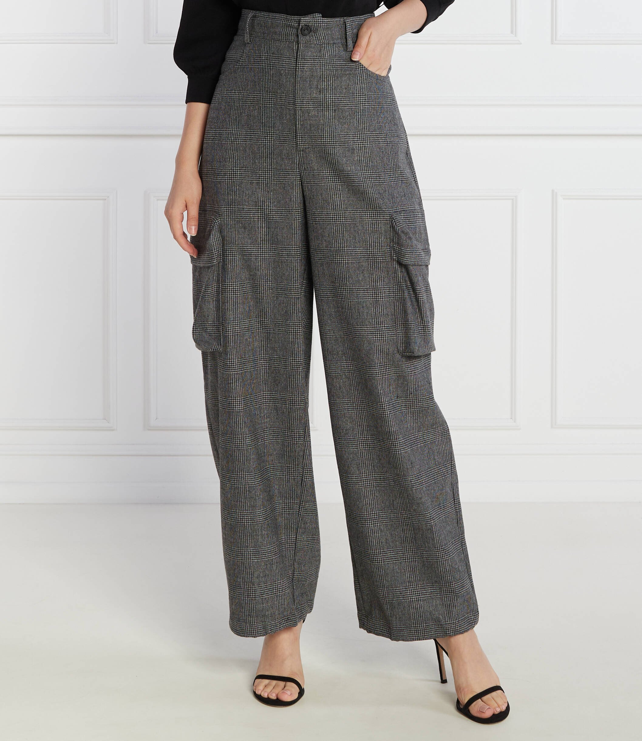Pinko Pantaloni | flare fit cu adaos de lână
