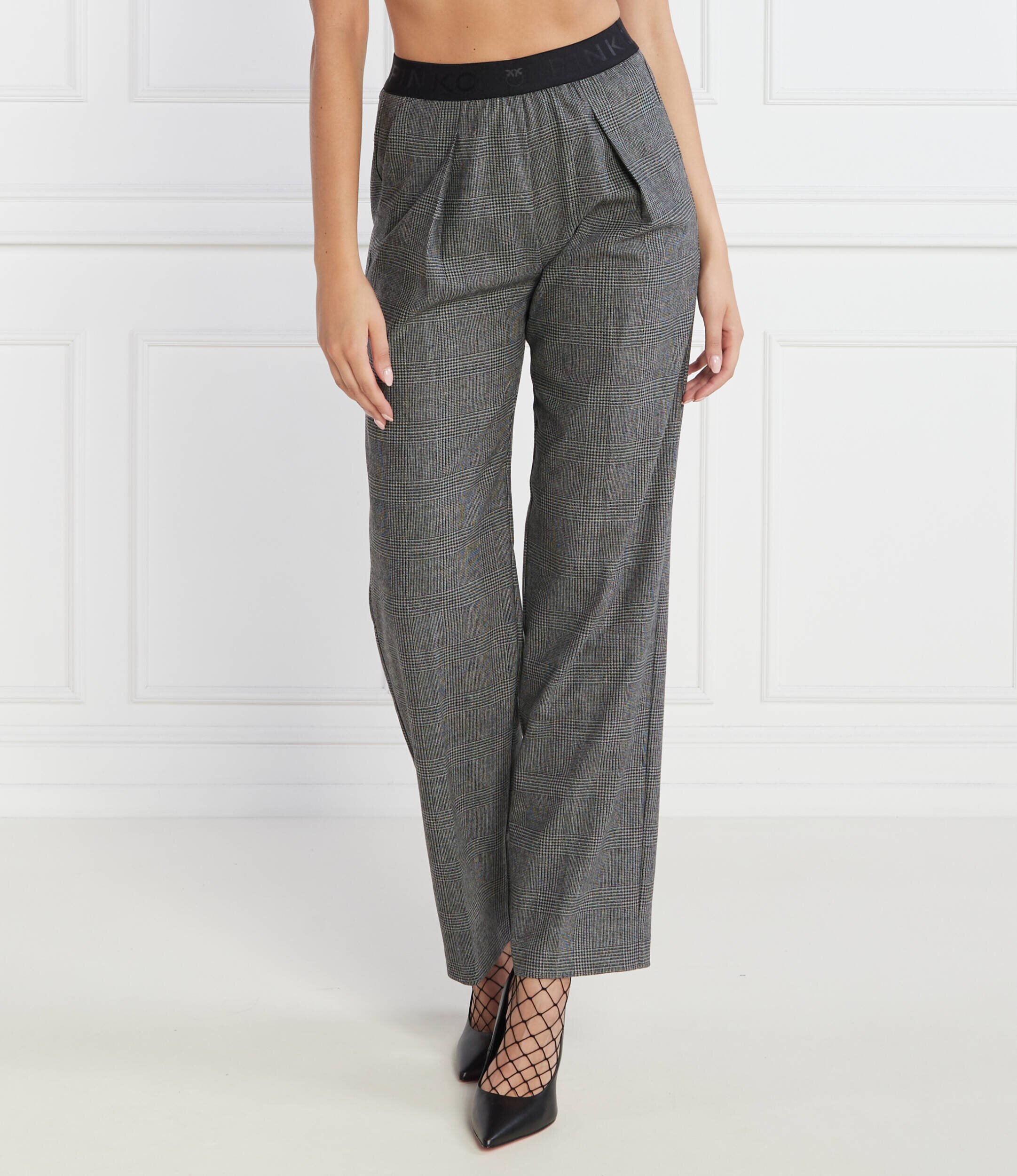 Pinko Pantaloni | Loose fit cu adaos de lână