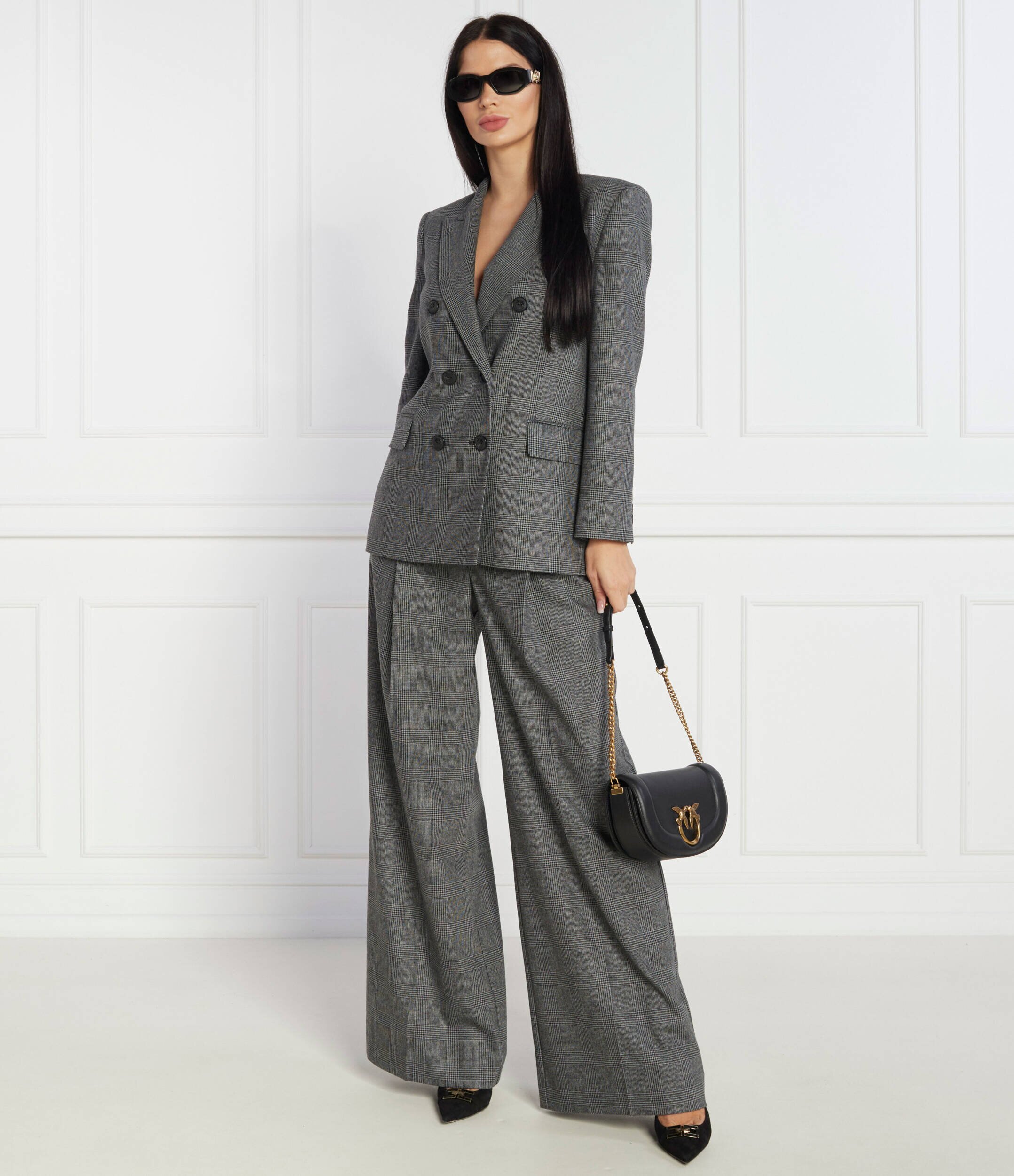 Pinko Pantaloni | Palazzo cu adaos de lână