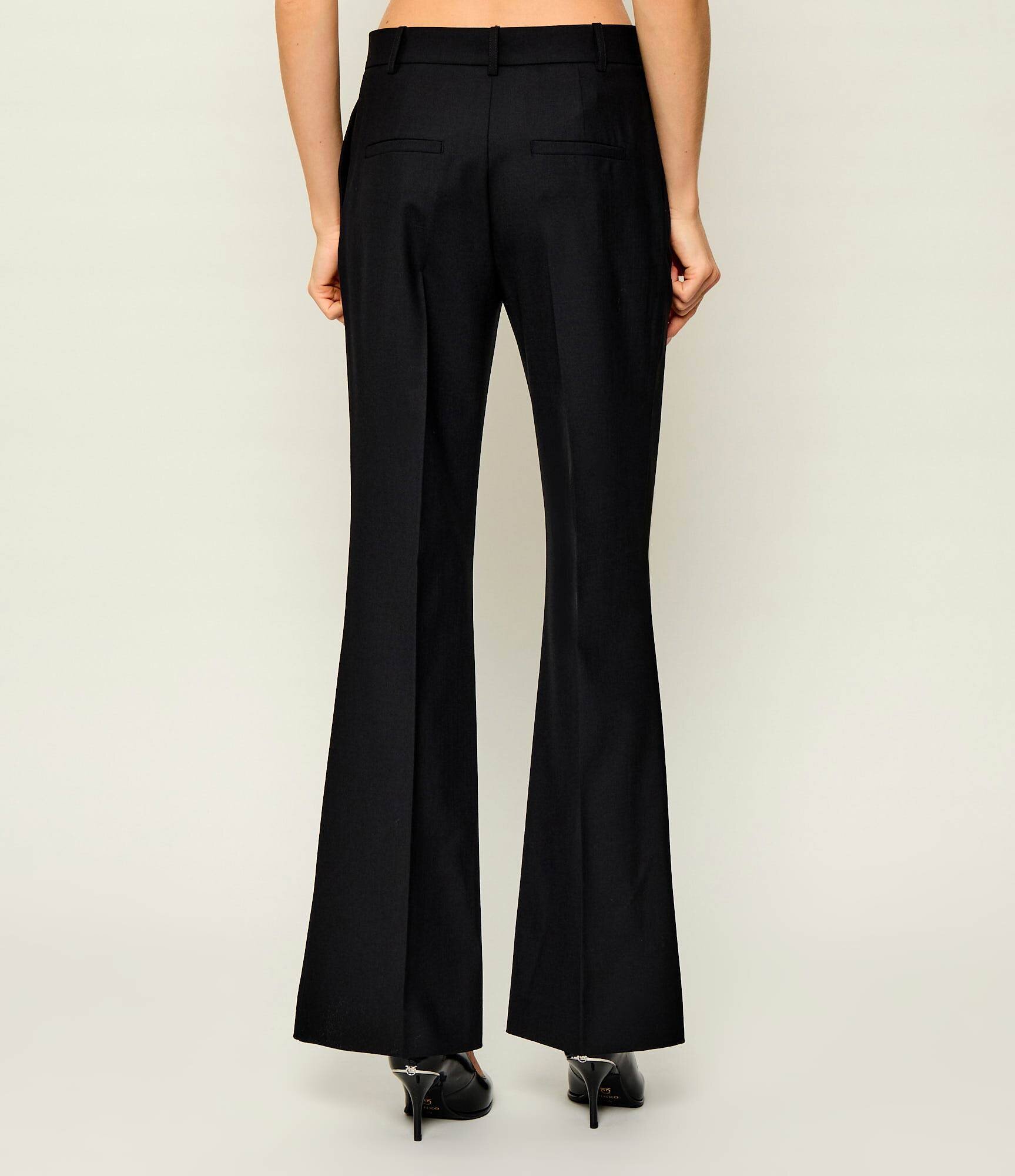 Pinko Pantaloni Petalo | flare fit cu adaos de lână