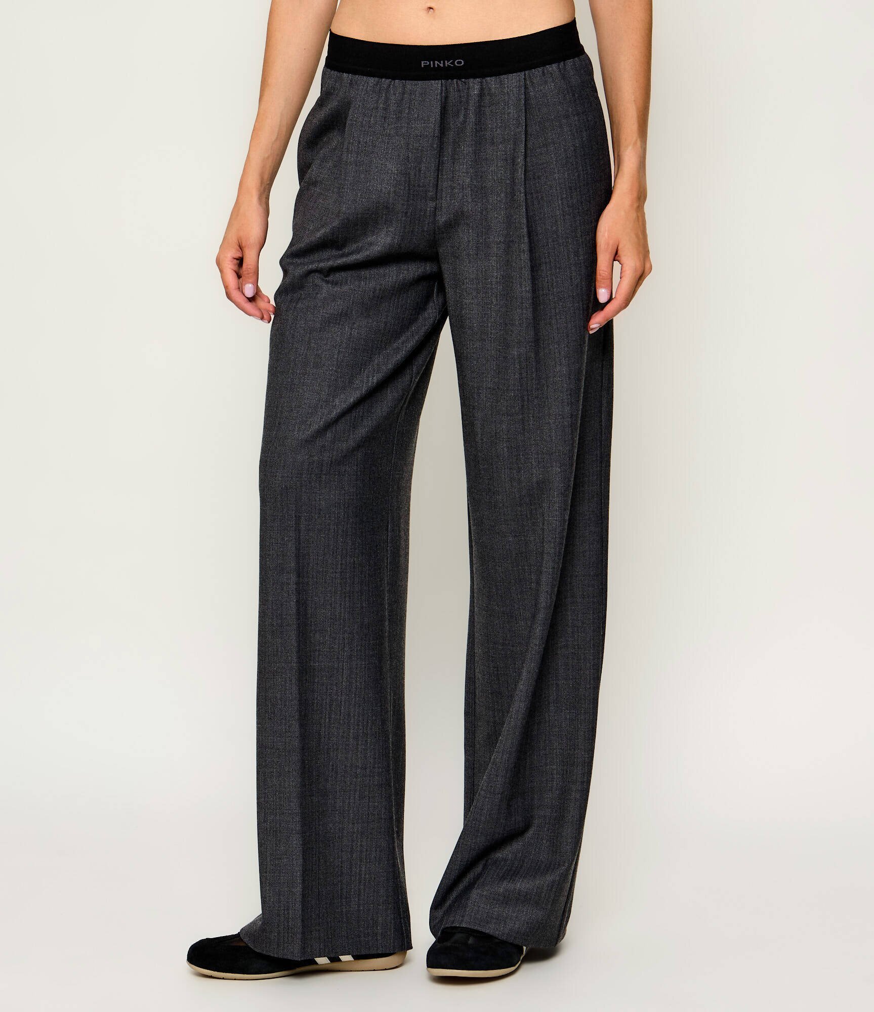 Pinko Pantaloni Phaius | Relaxed fit cu adaos de lână