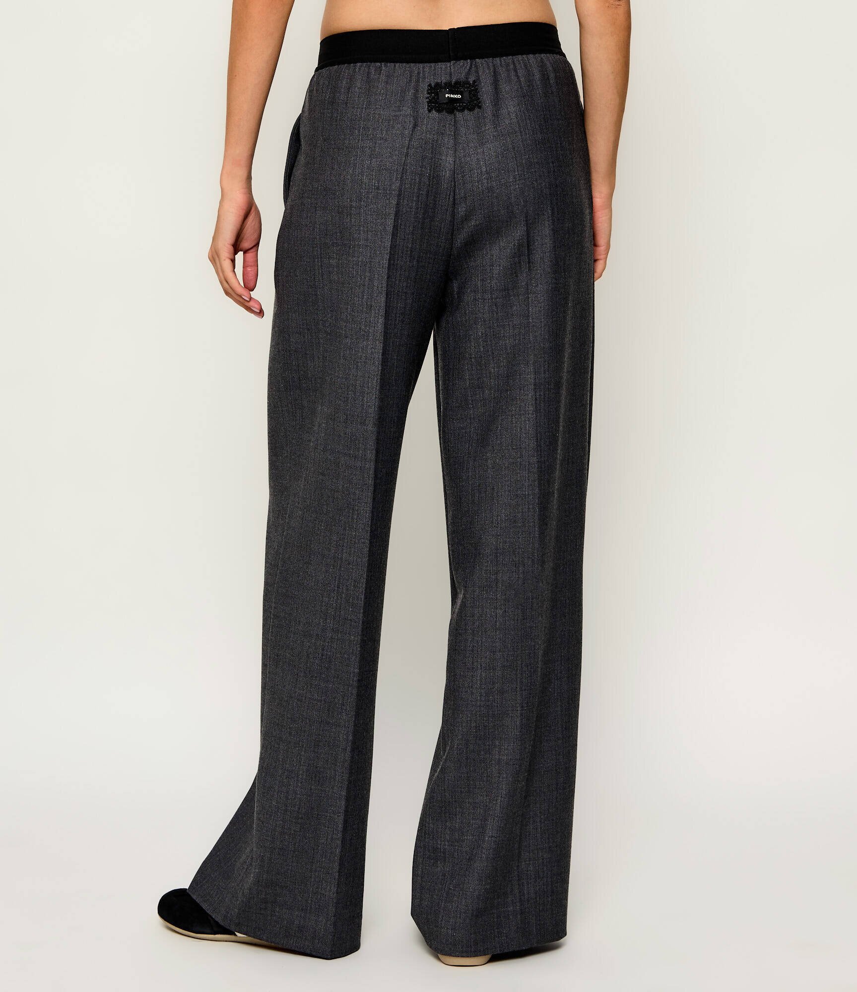 Pinko Pantaloni Phaius | Relaxed fit cu adaos de lână