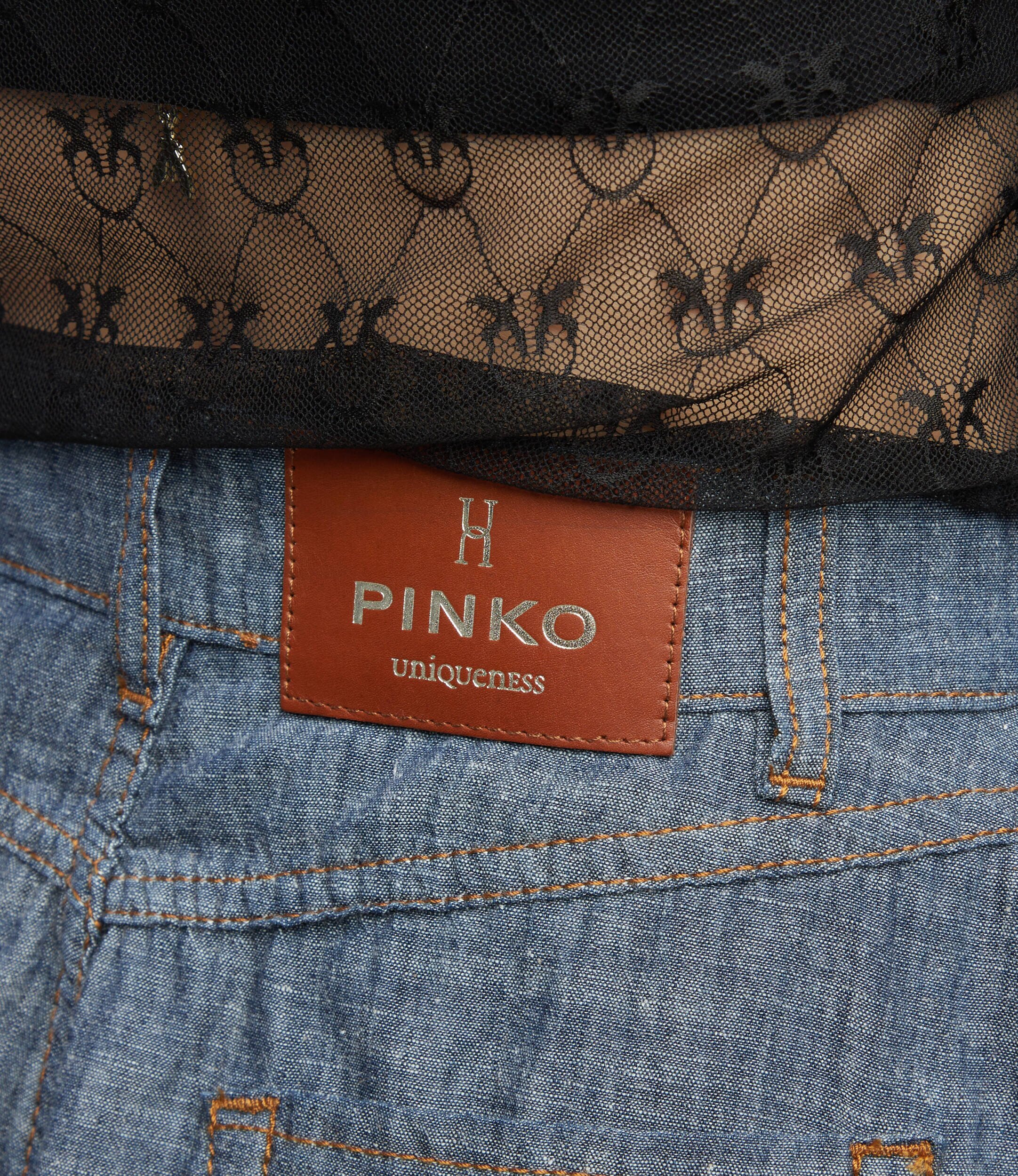 Pinko Pantaloni scurți BETULLA | Regular Fit | cu adaos de in