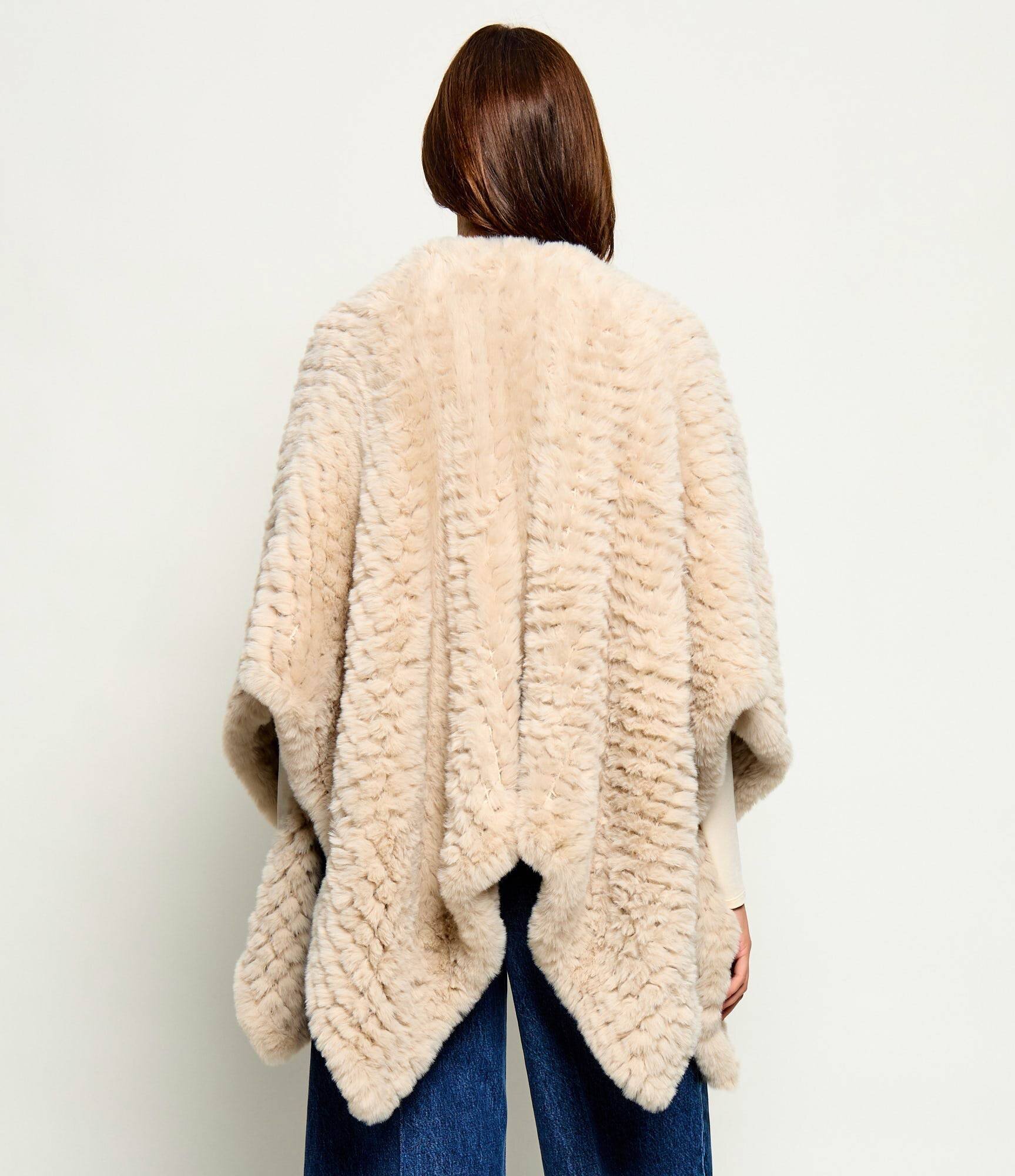 Pinko Poncho Ciliegio | Oversize fit cu adaos de lână