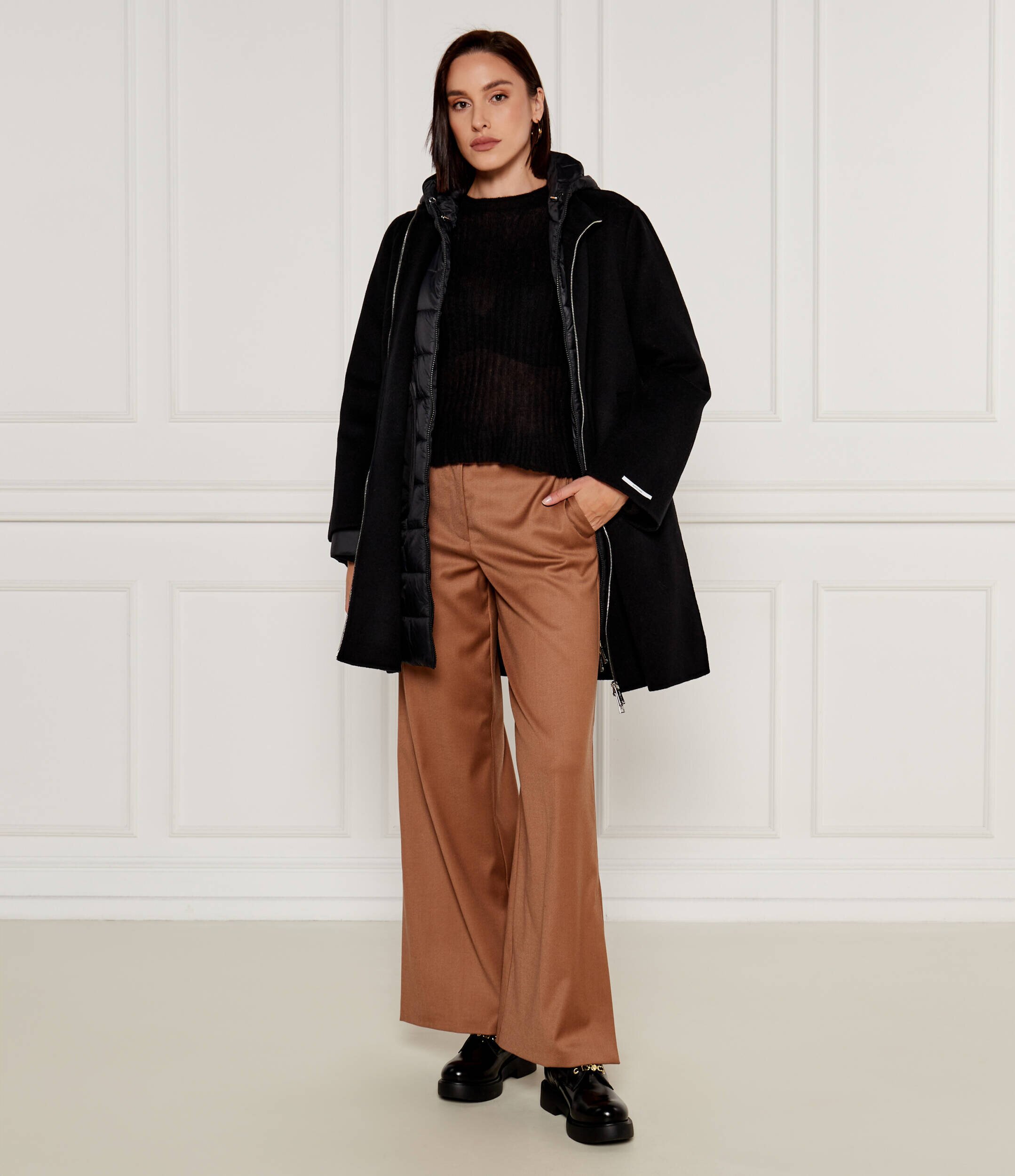 Pinko Pulover Blu Di Russia | regular fit | cu adaos de mătase și lână