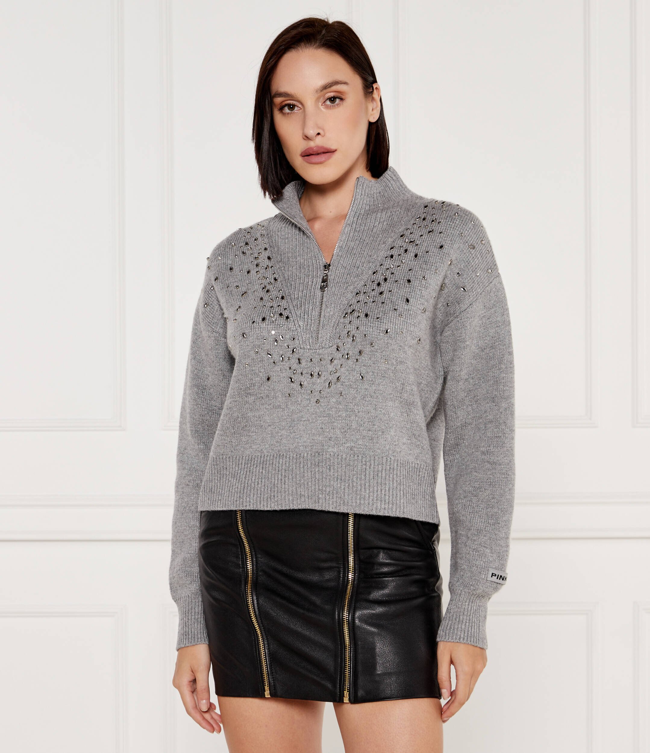 Pinko Pulover BOMBAY | Loose fit cu adaos de lână și cașmir