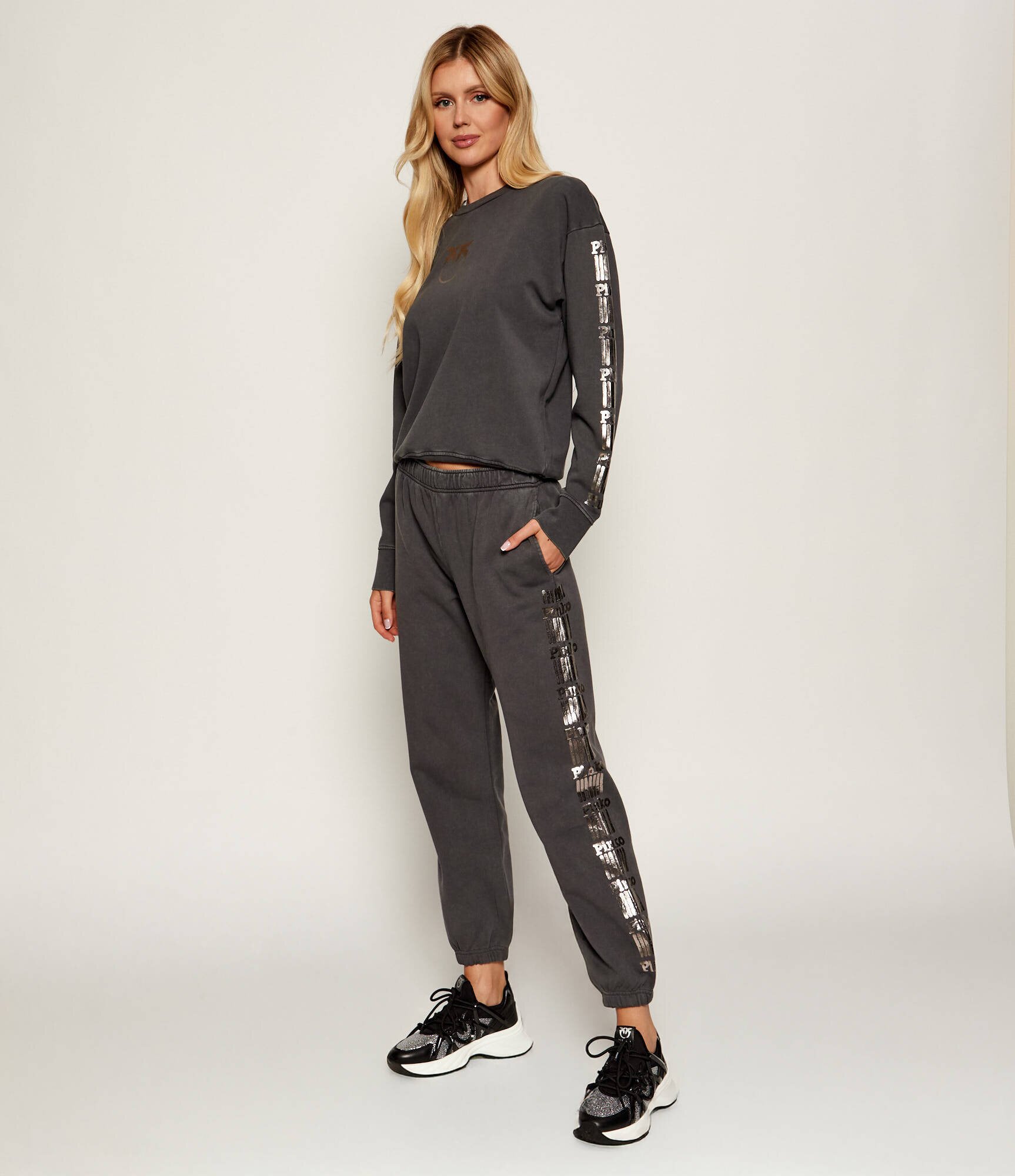 Pinko Sneakers Ariel 01 cu adaos de piele