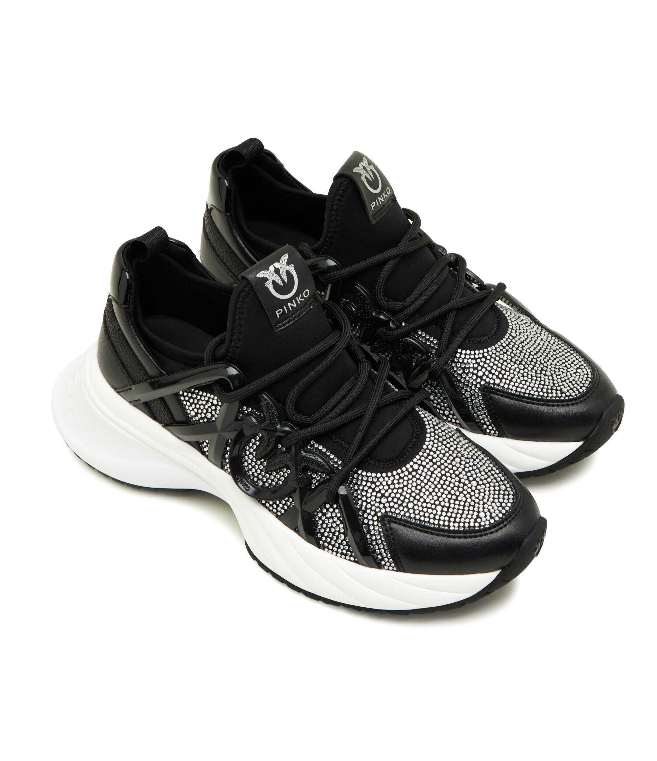 Pinko Sneakers Ariel 01 cu adaos de piele
