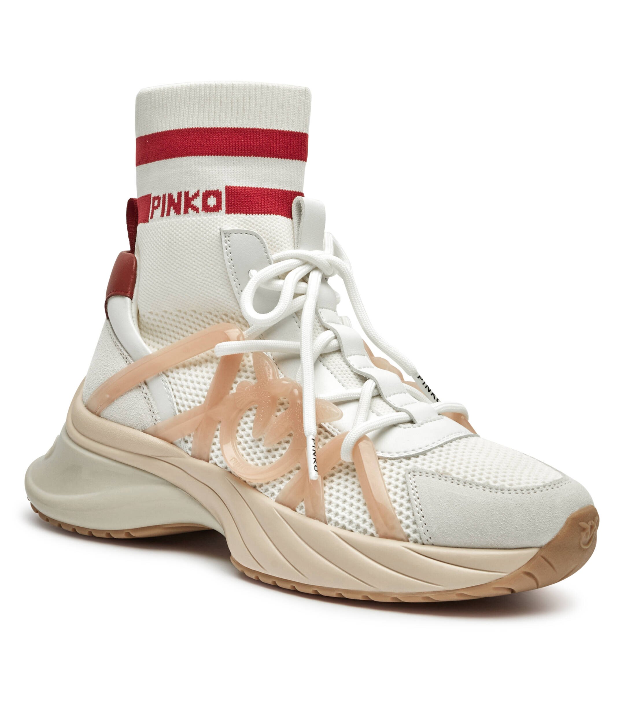 Pinko Sneakers Ariel 05 cu adaos de piele