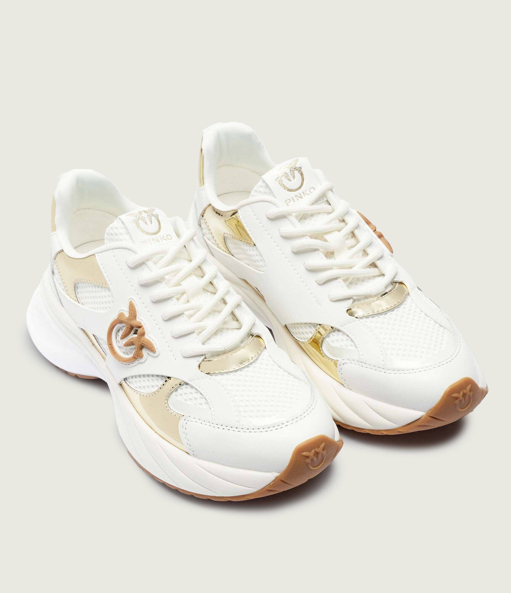 Pinko Sneakers Ariel 15 cu adaos de piele
