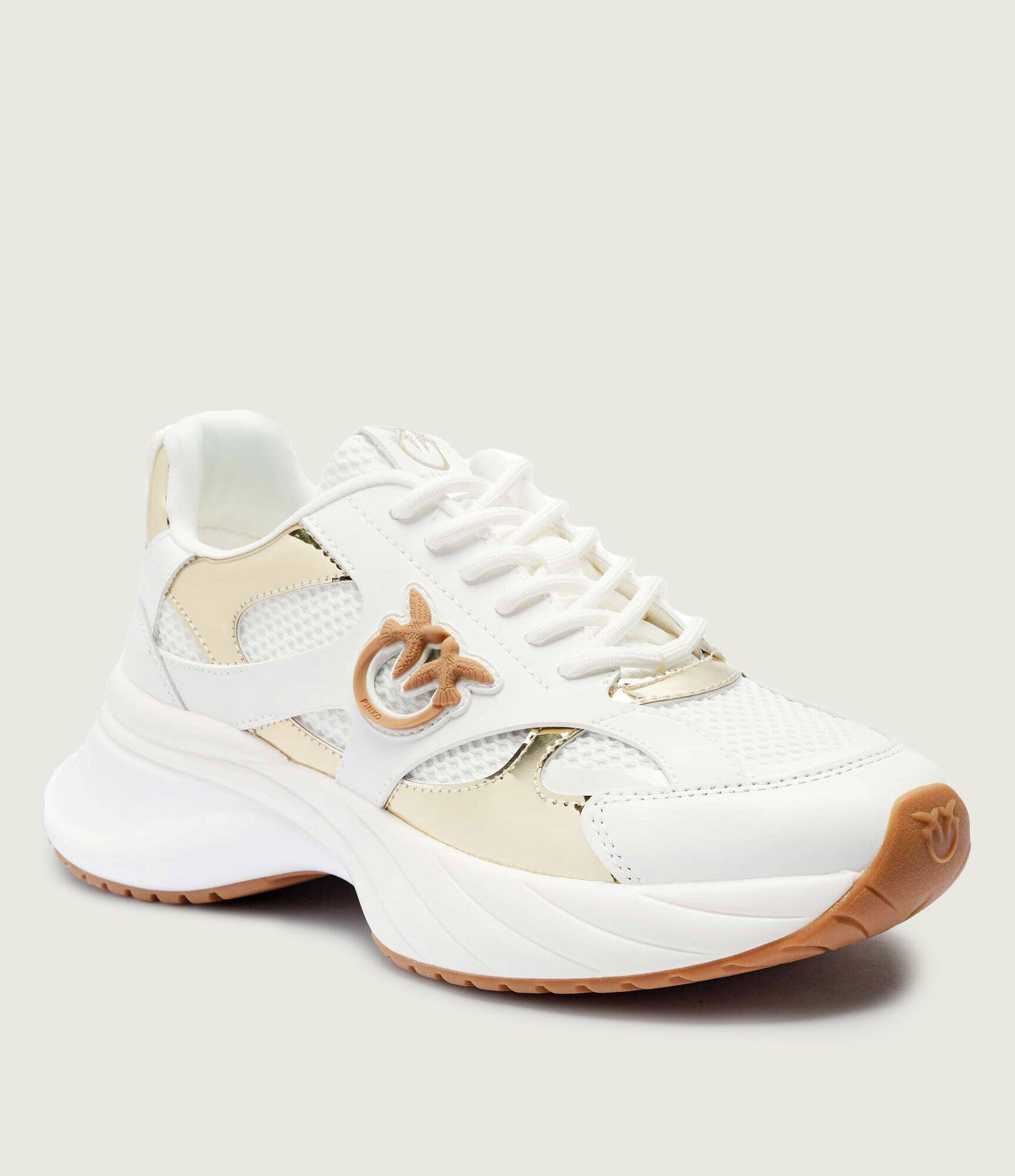 Pinko Sneakers Ariel 15 cu adaos de piele