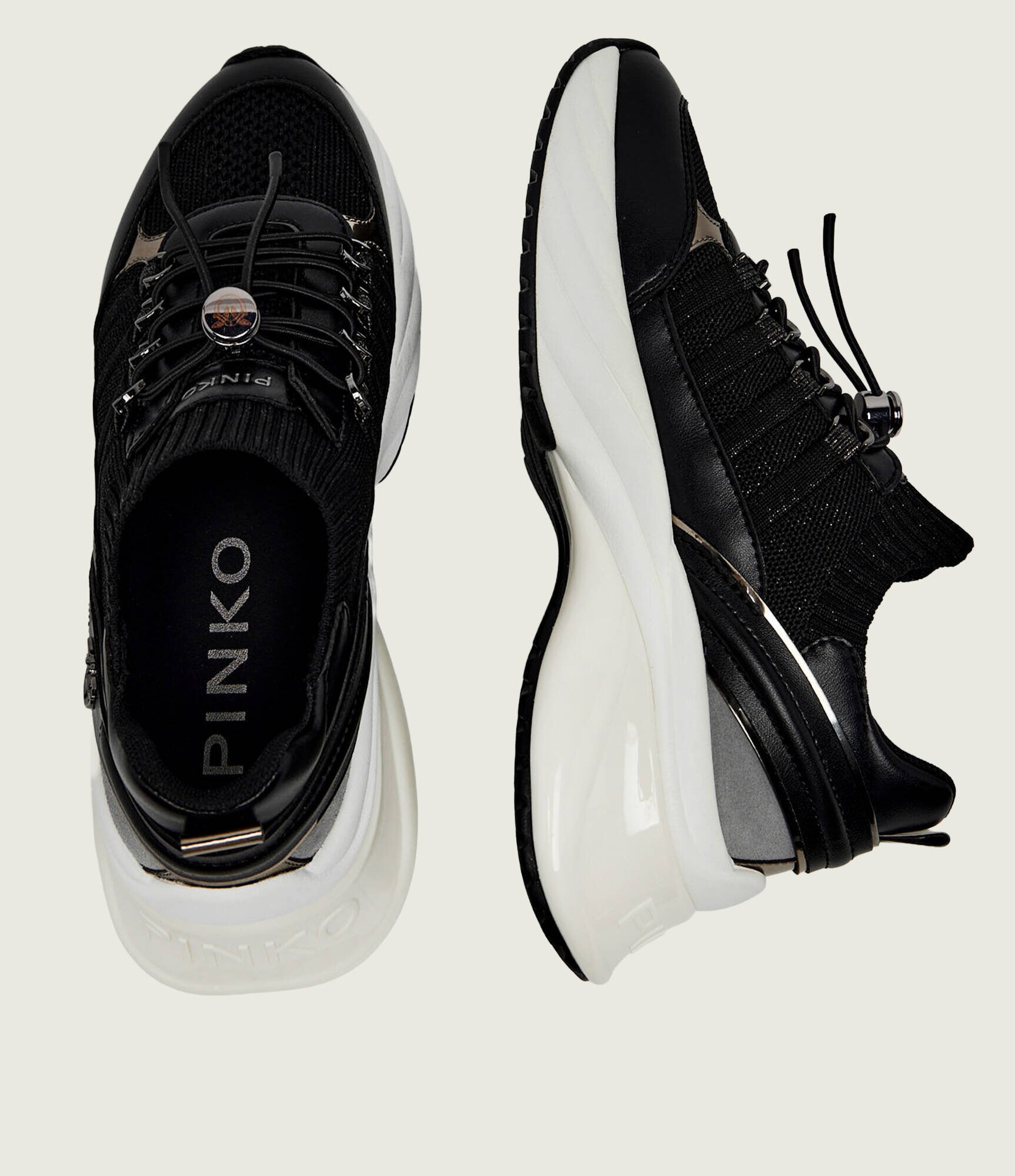 Pinko Sneakers ARIEL 34 cu adaos de piele
