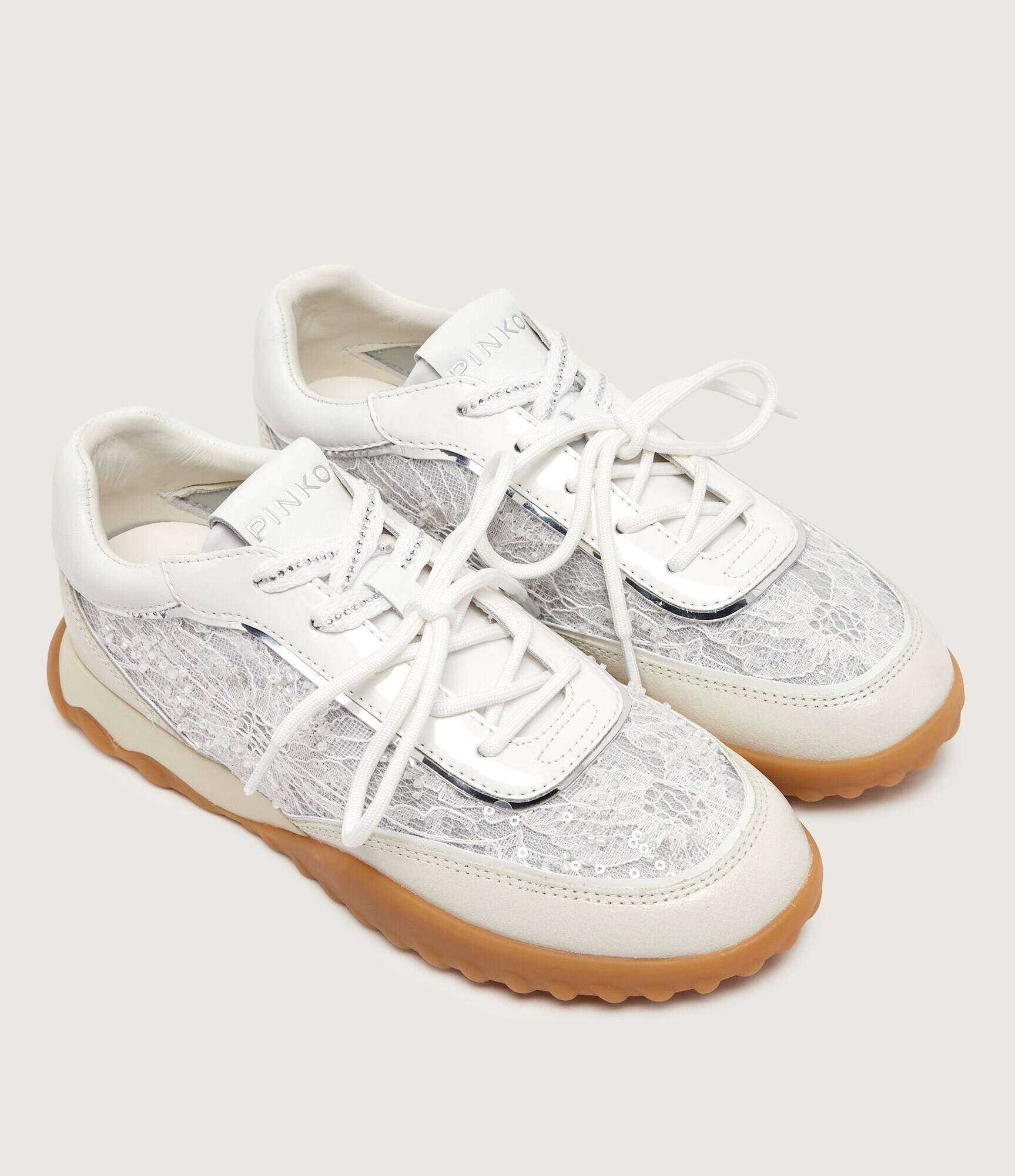 Pinko Sneakers Gea 04 cu adaos de piele
