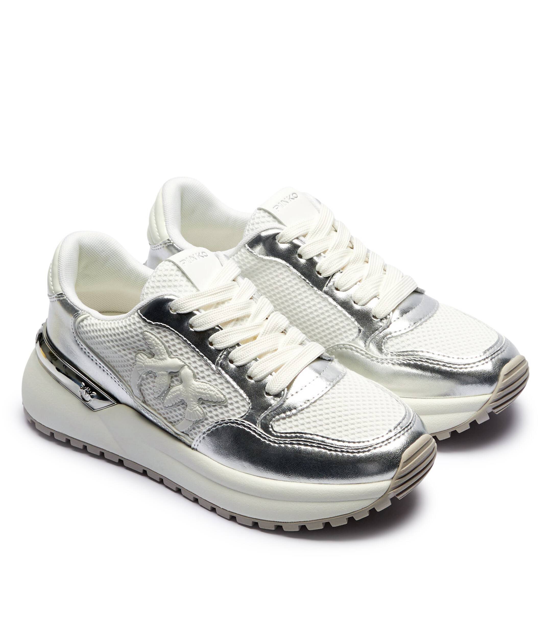 Pinko Sneakers Gem 07 cu adaos de piele