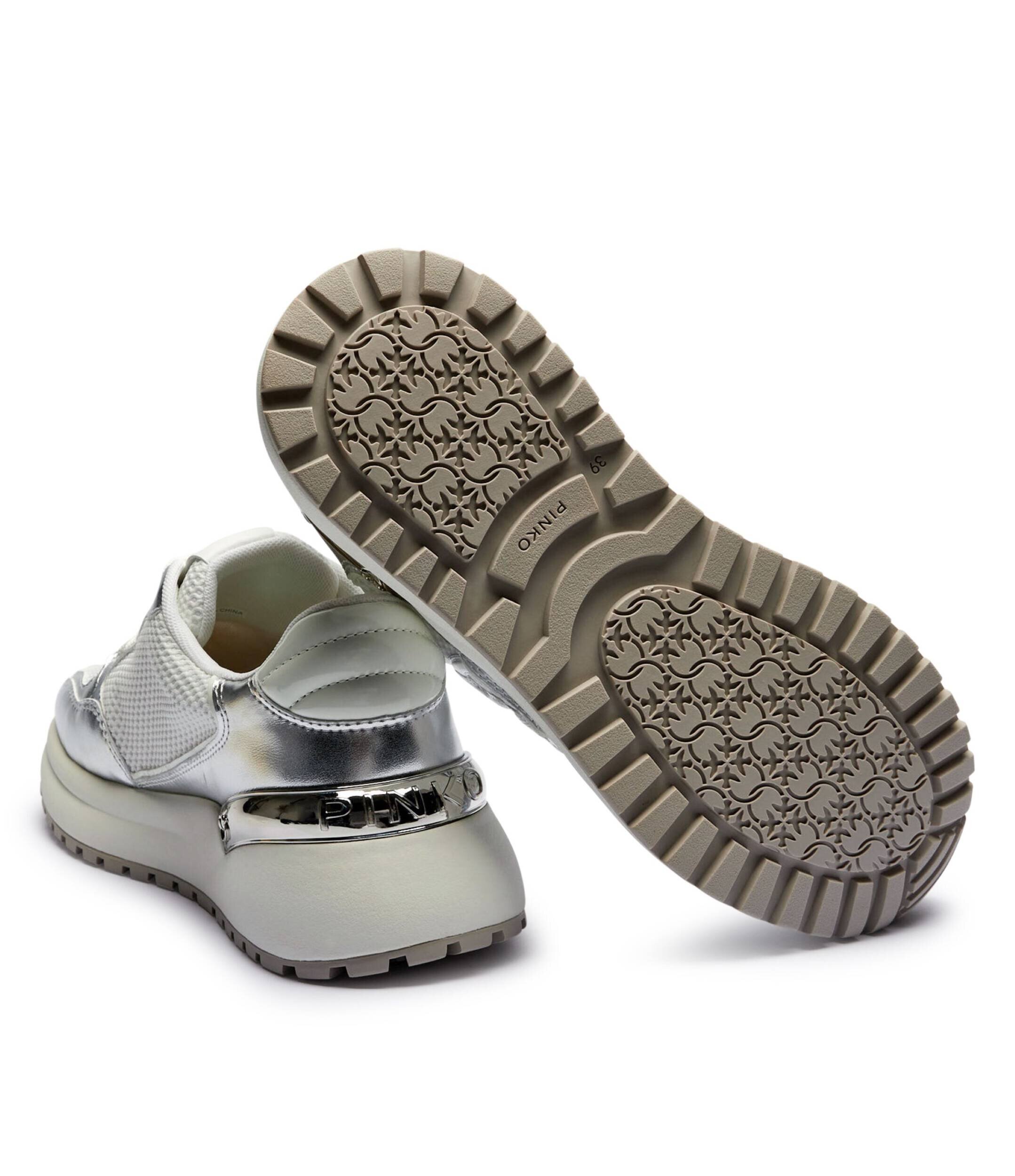 Pinko Sneakers Gem 07 cu adaos de piele