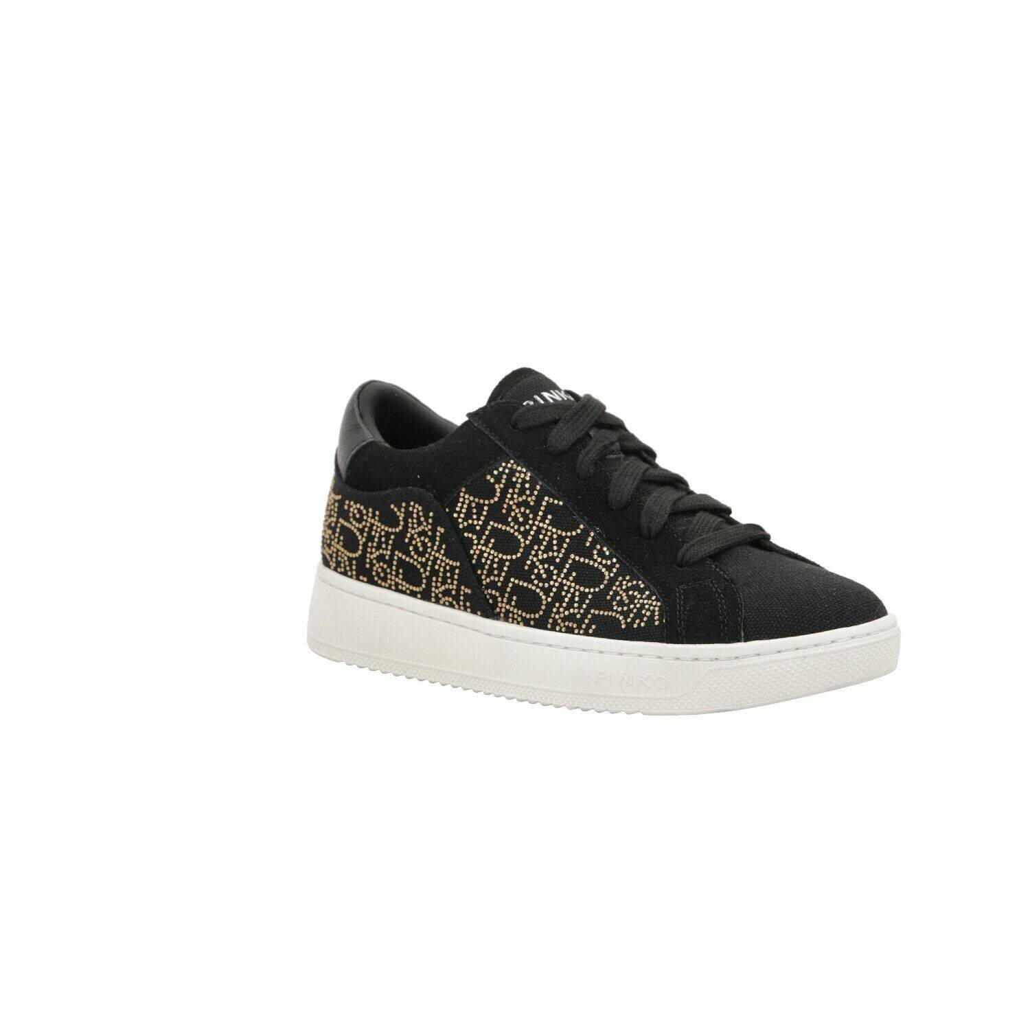 Pinko Sneakers Liquirizia cu adaos de piele