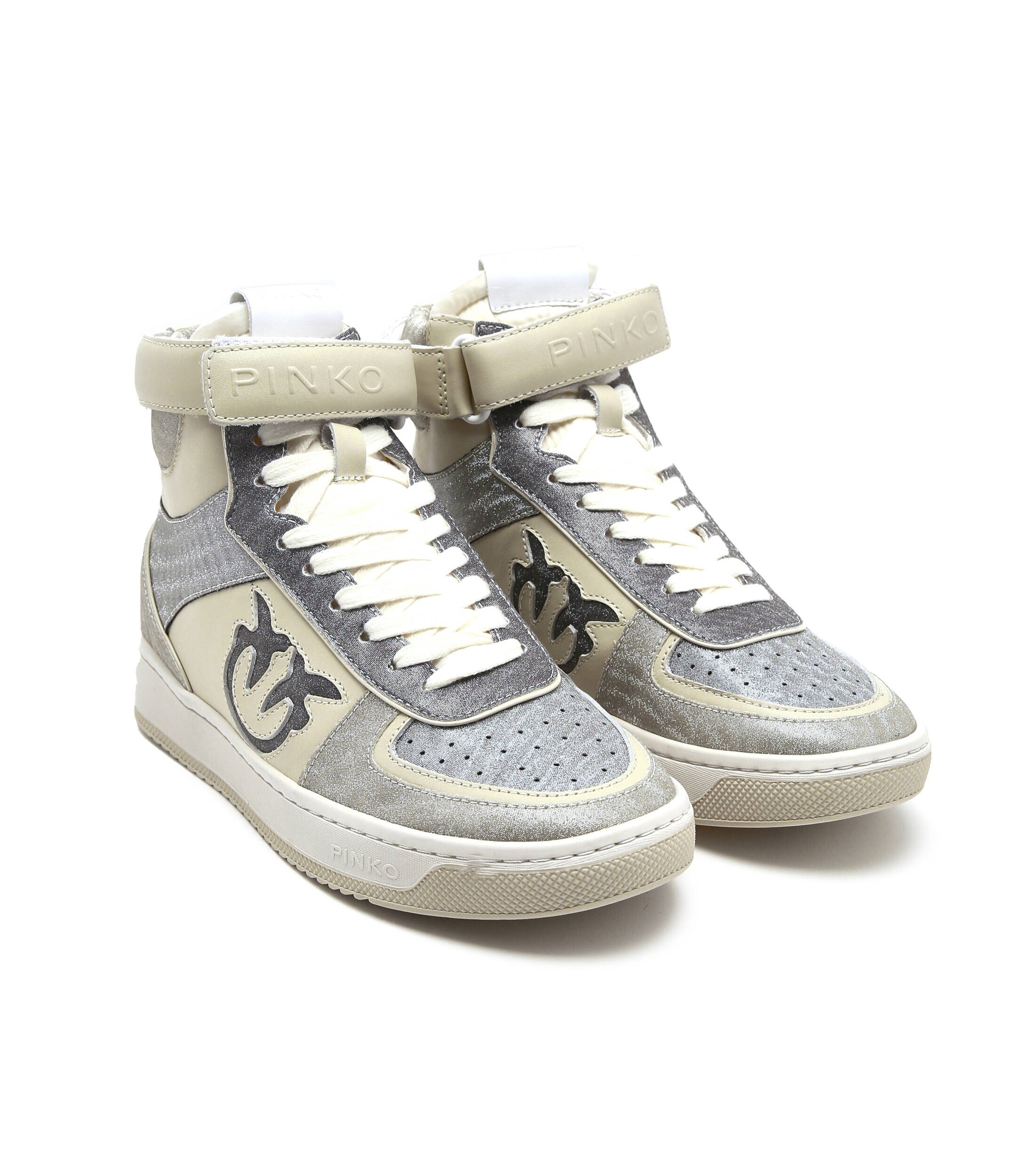 Pinko Sneakers Occitania cu adaos de piele