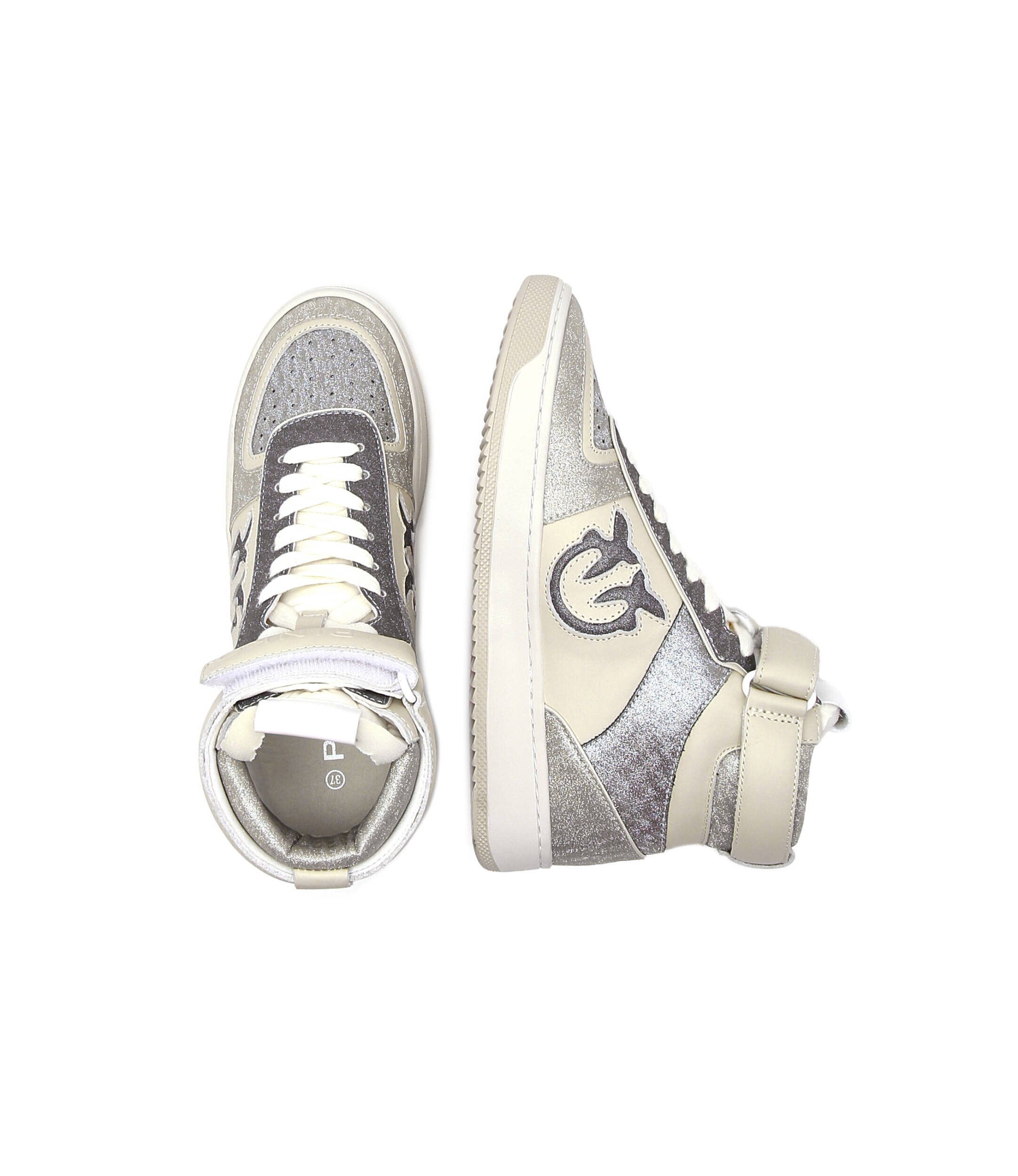 Pinko Sneakers Occitania cu adaos de piele