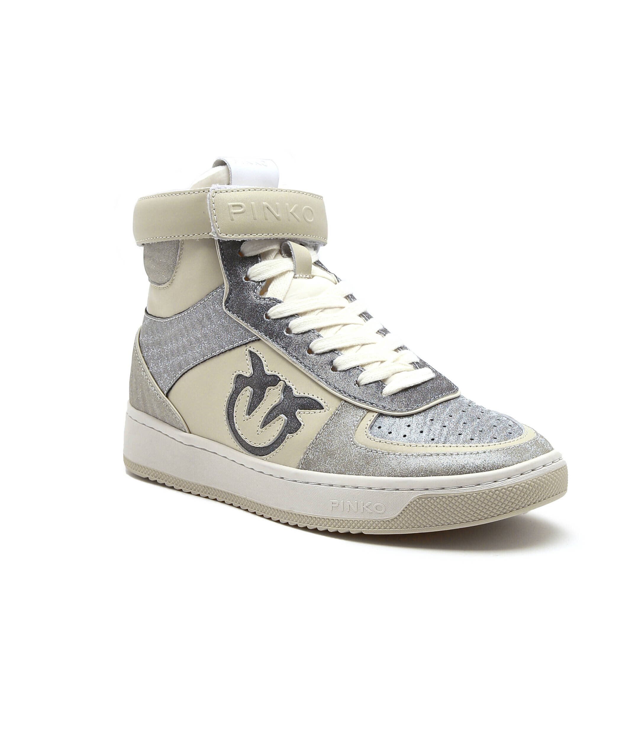 Pinko Sneakers Occitania cu adaos de piele