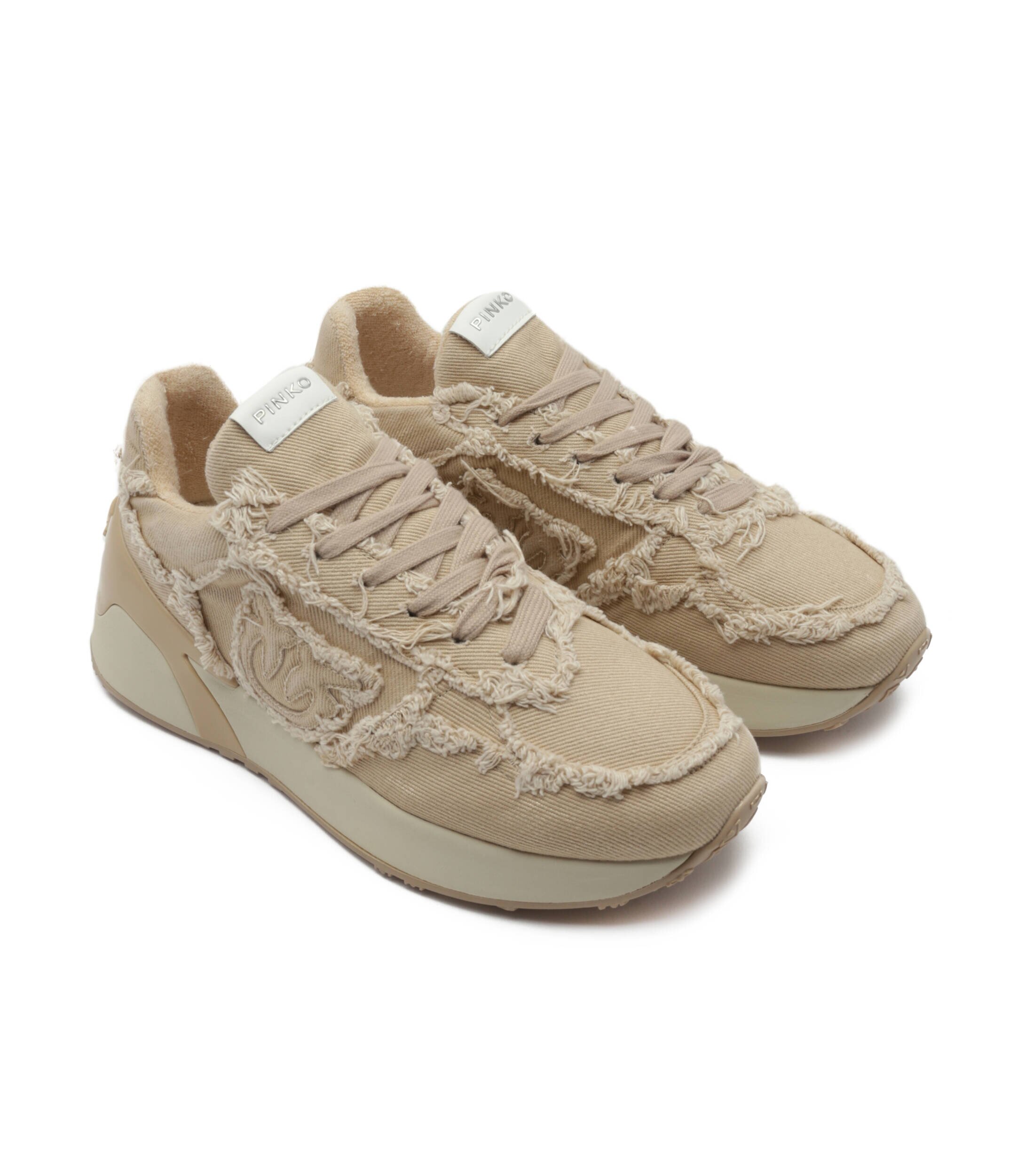 Pinko Sneakers Paulette cu adaos de piele