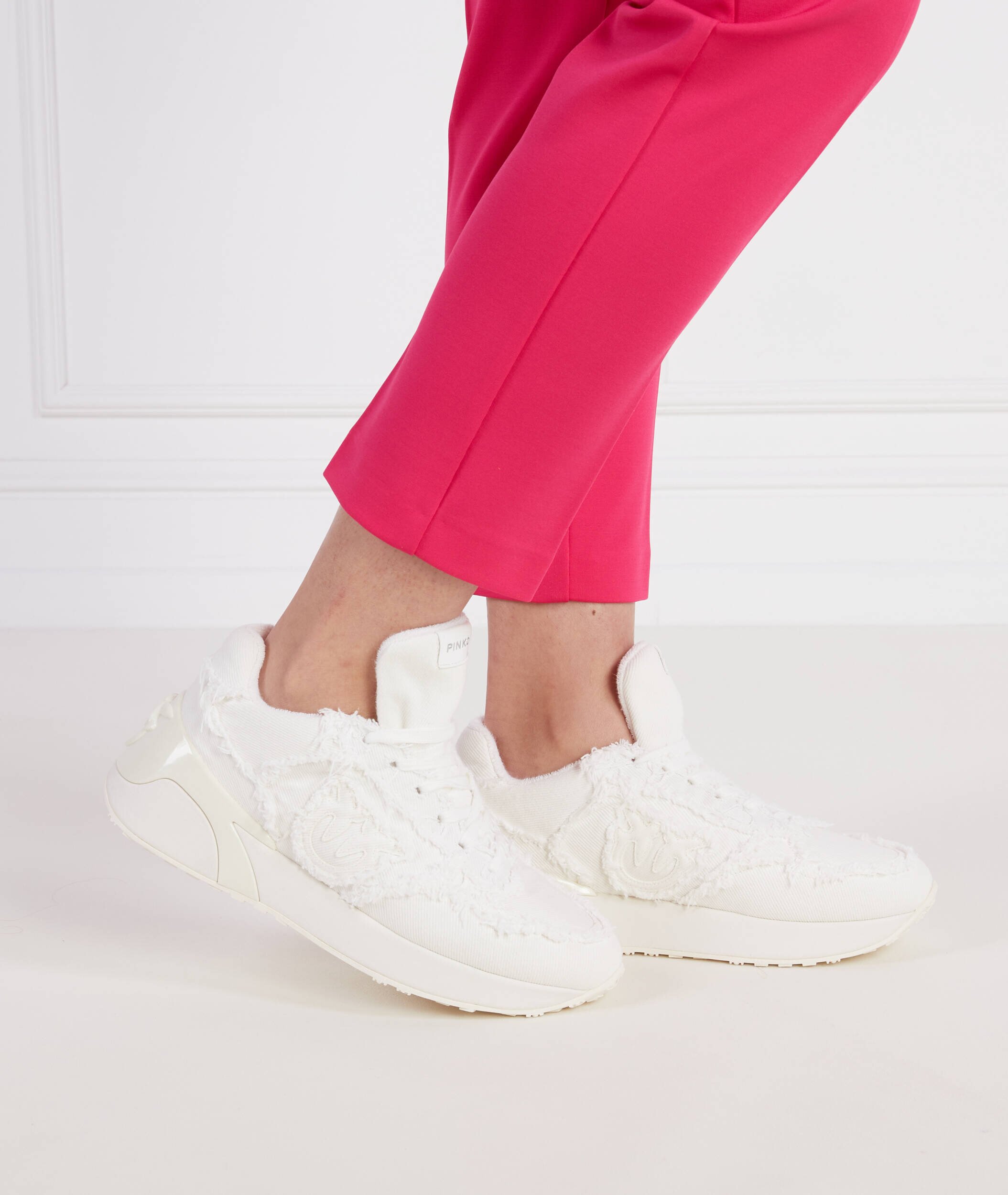 Pinko Sneakers Paulette cu adaos de piele