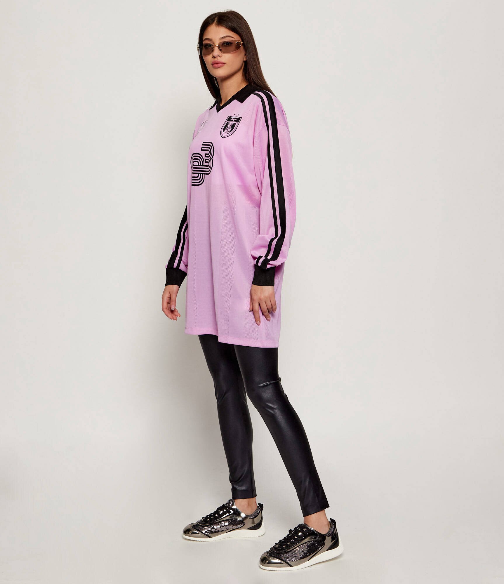 Pinko Sneakers Reby 10 cu adaos de piele