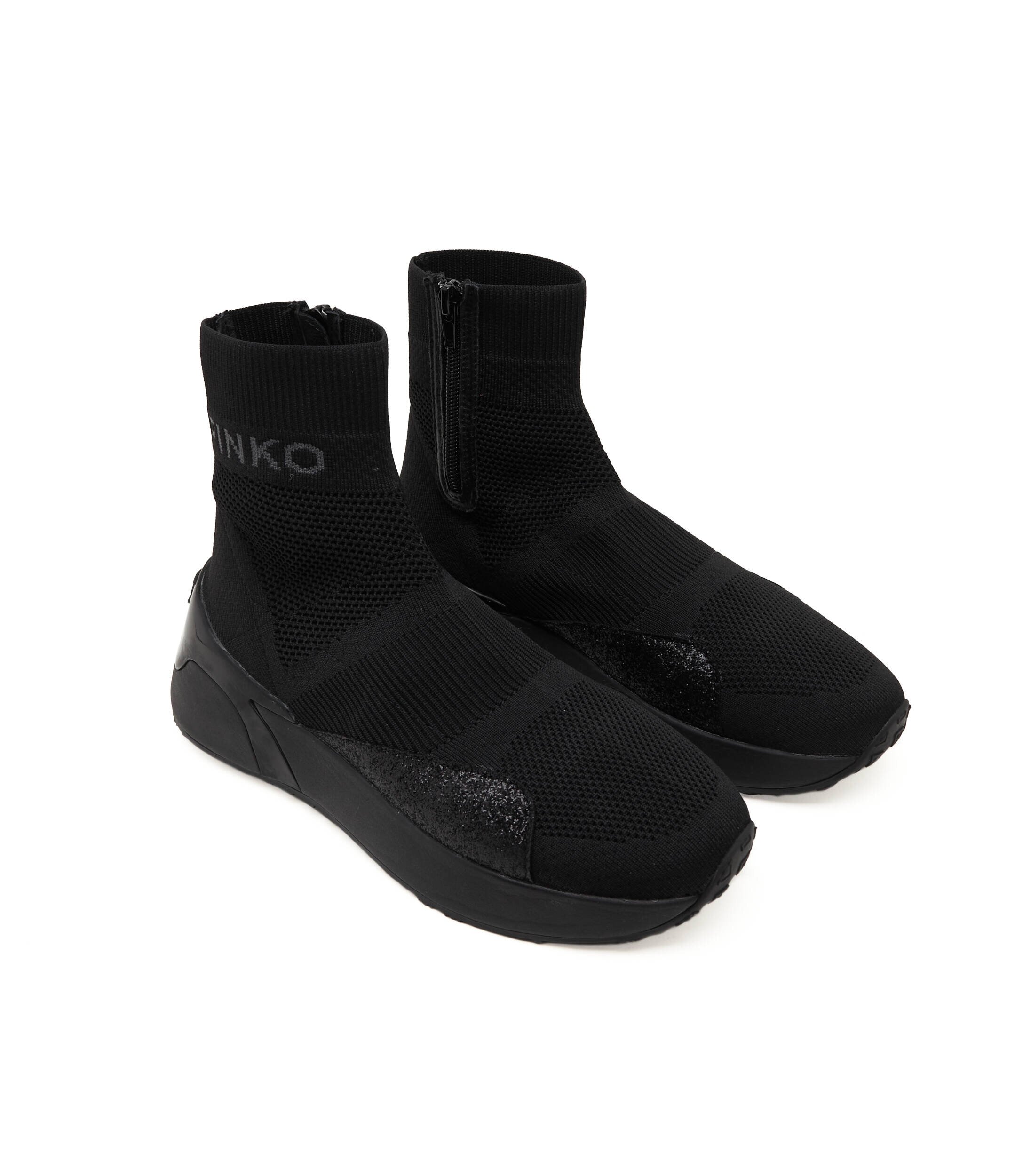 Pinko Sneakers Stockton cu adaos de piele