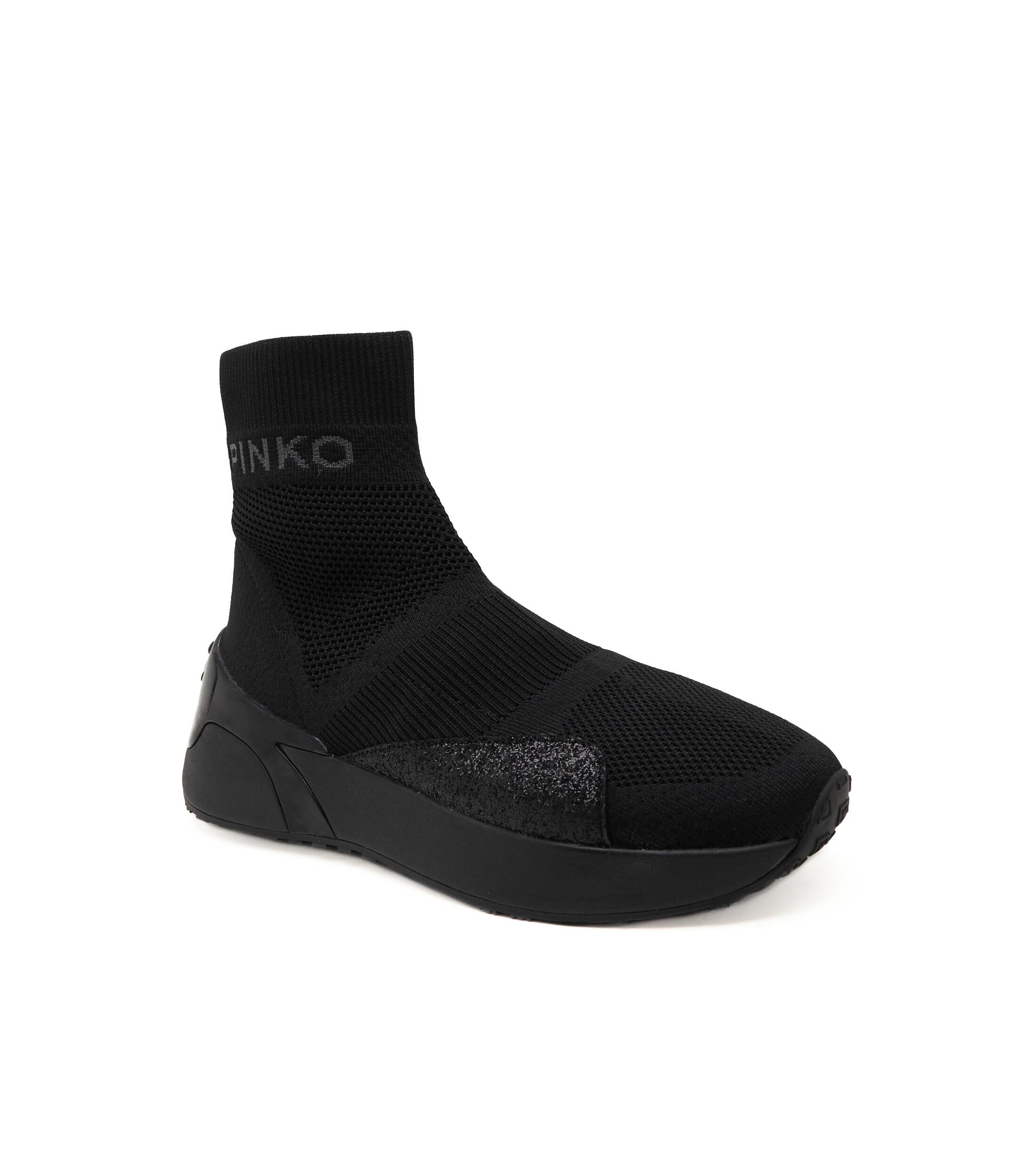Pinko Sneakers Stockton cu adaos de piele