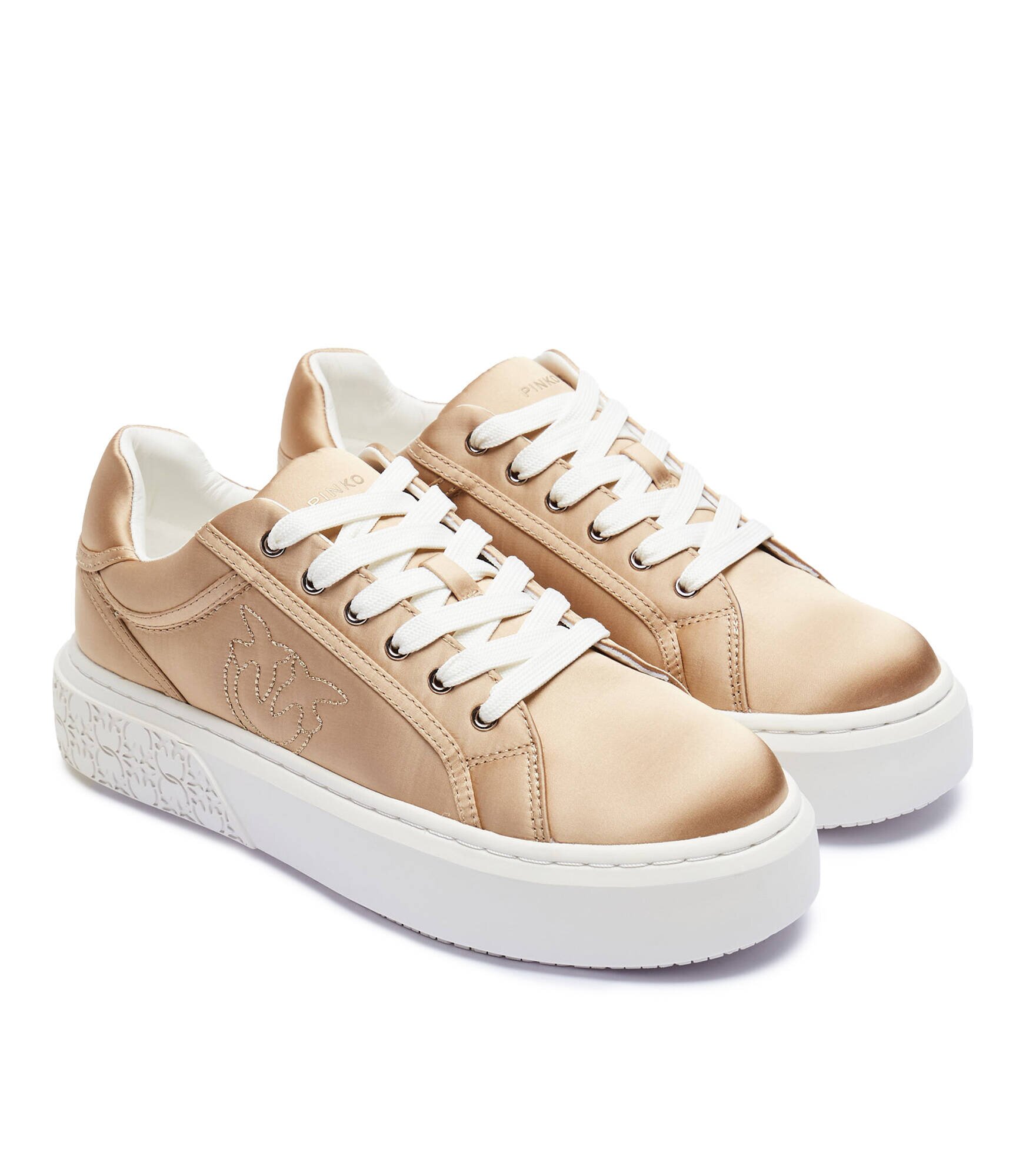 Pinko Sneakers Yoko 11 cu adaos de piele