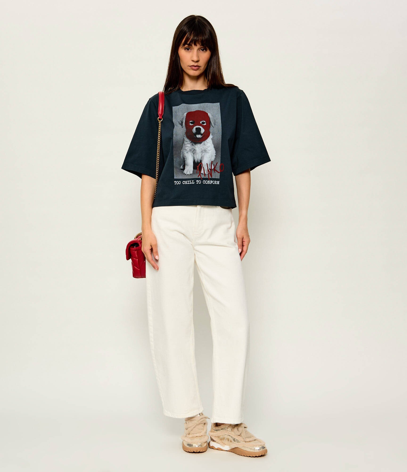 Pinko Teniși din piele Gea 02 | shearling