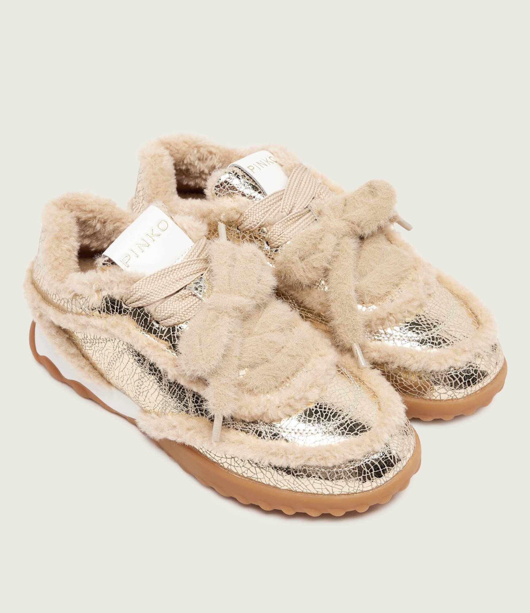 Pinko Teniși din piele Gea 02 | shearling