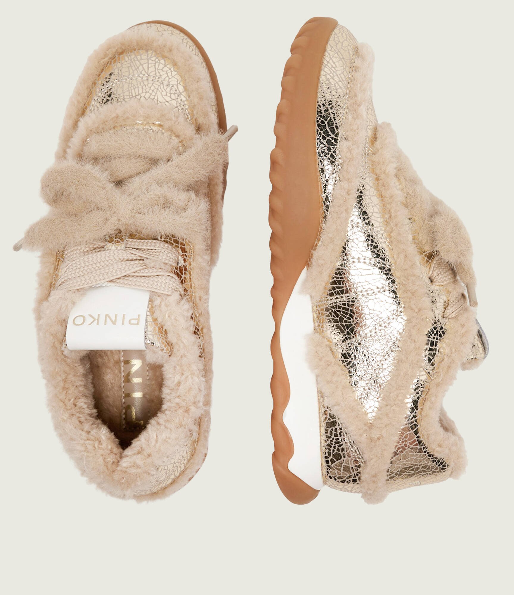 Pinko Teniși din piele Gea 02 | shearling