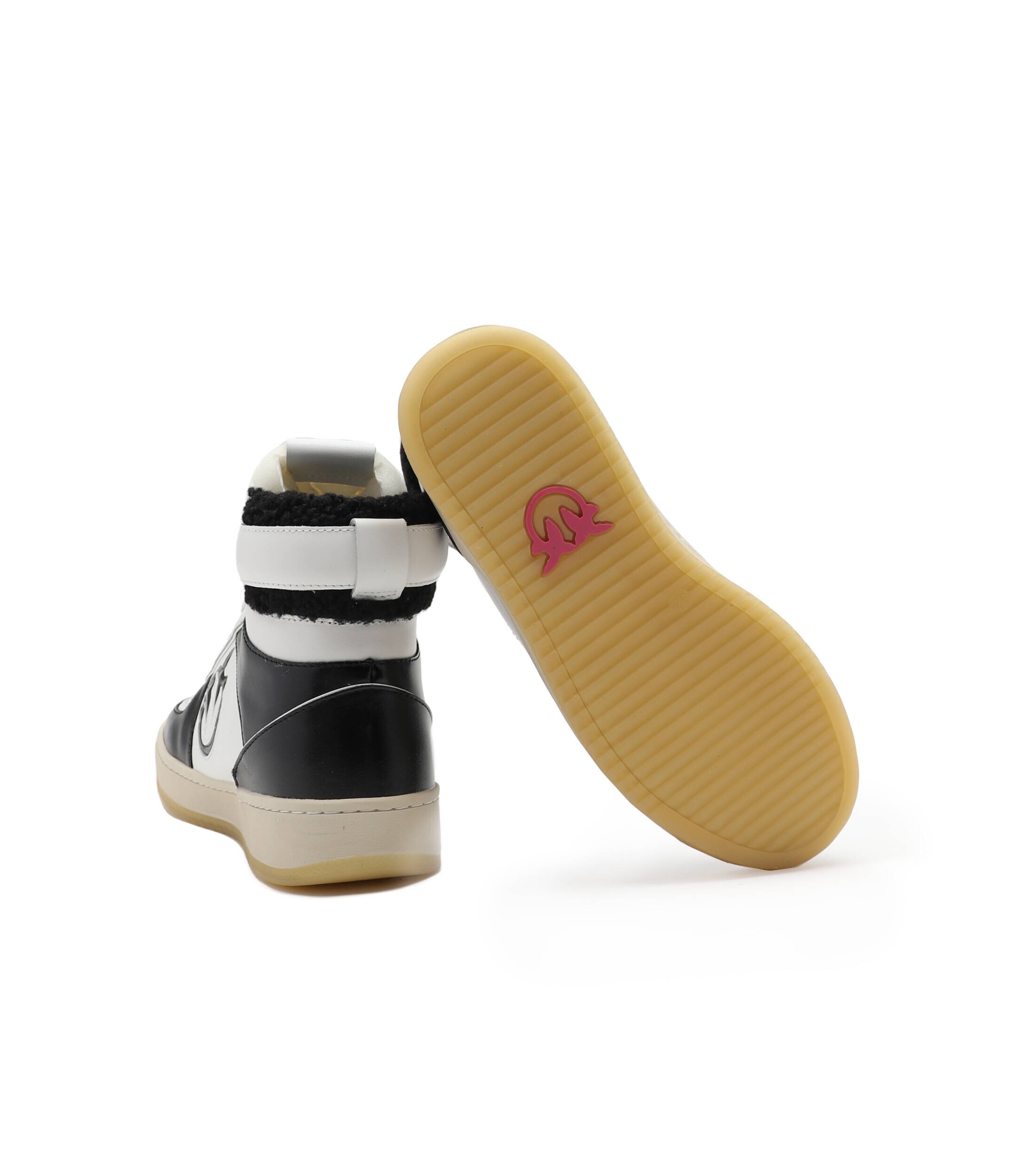 Pinko Teniși din piele Midi Basket