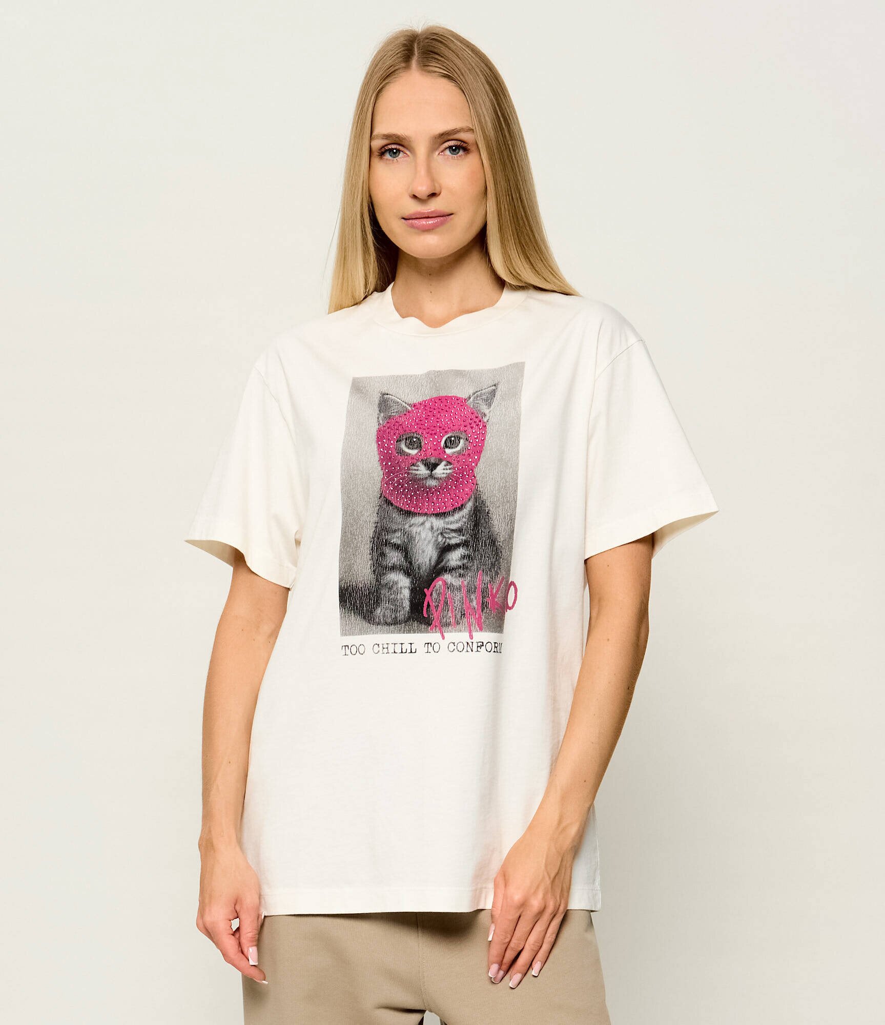 Pinko Tricou Ogliastro Punk Cat Jer | Relaxed fit
