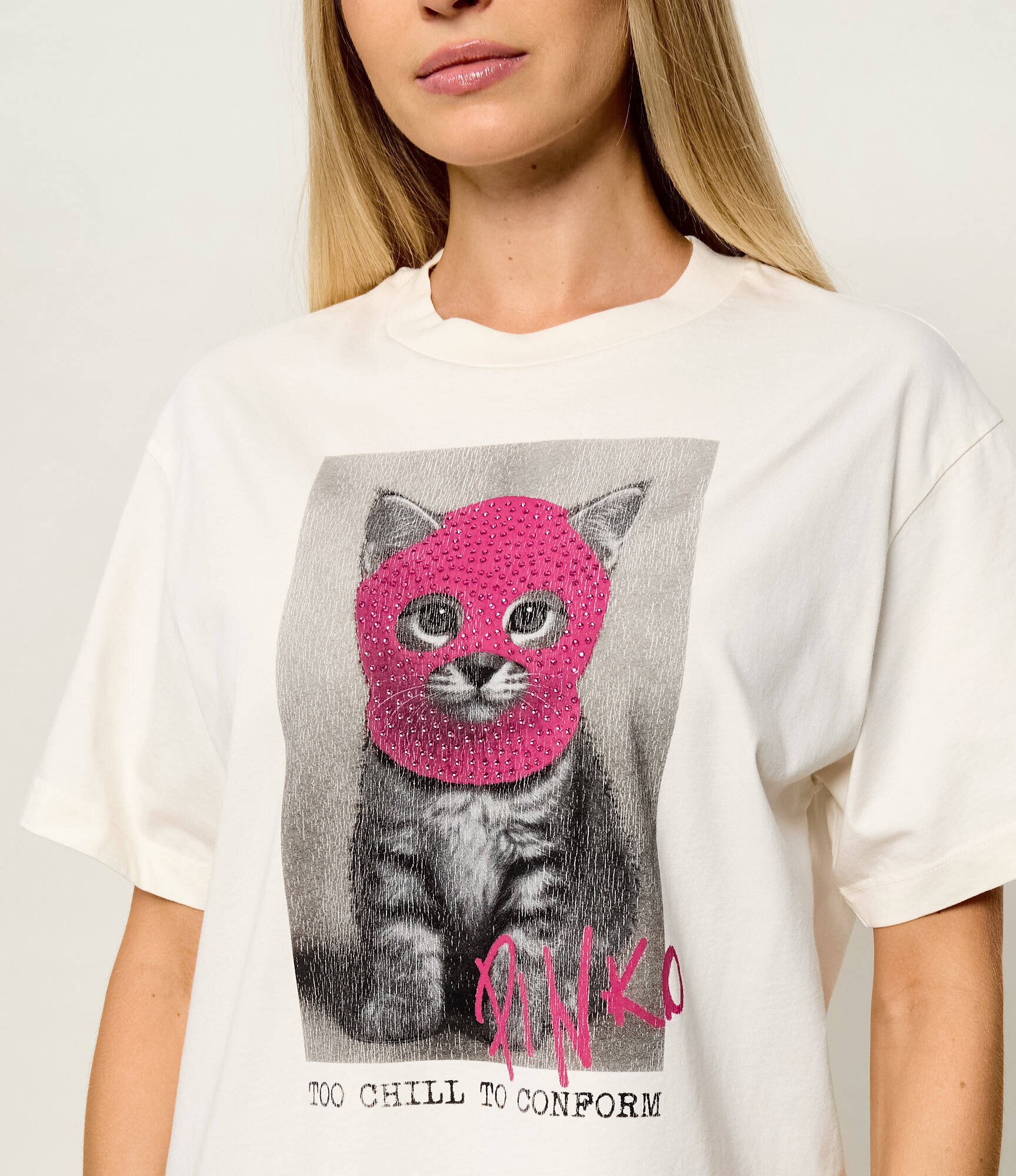 Pinko Tricou Ogliastro Punk Cat Jer | Relaxed fit