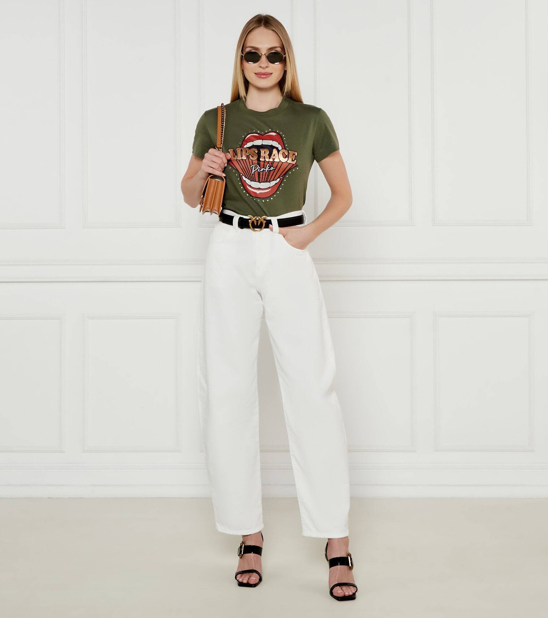Pinko Tricou TRAPANI Lips Race | Regular Fit