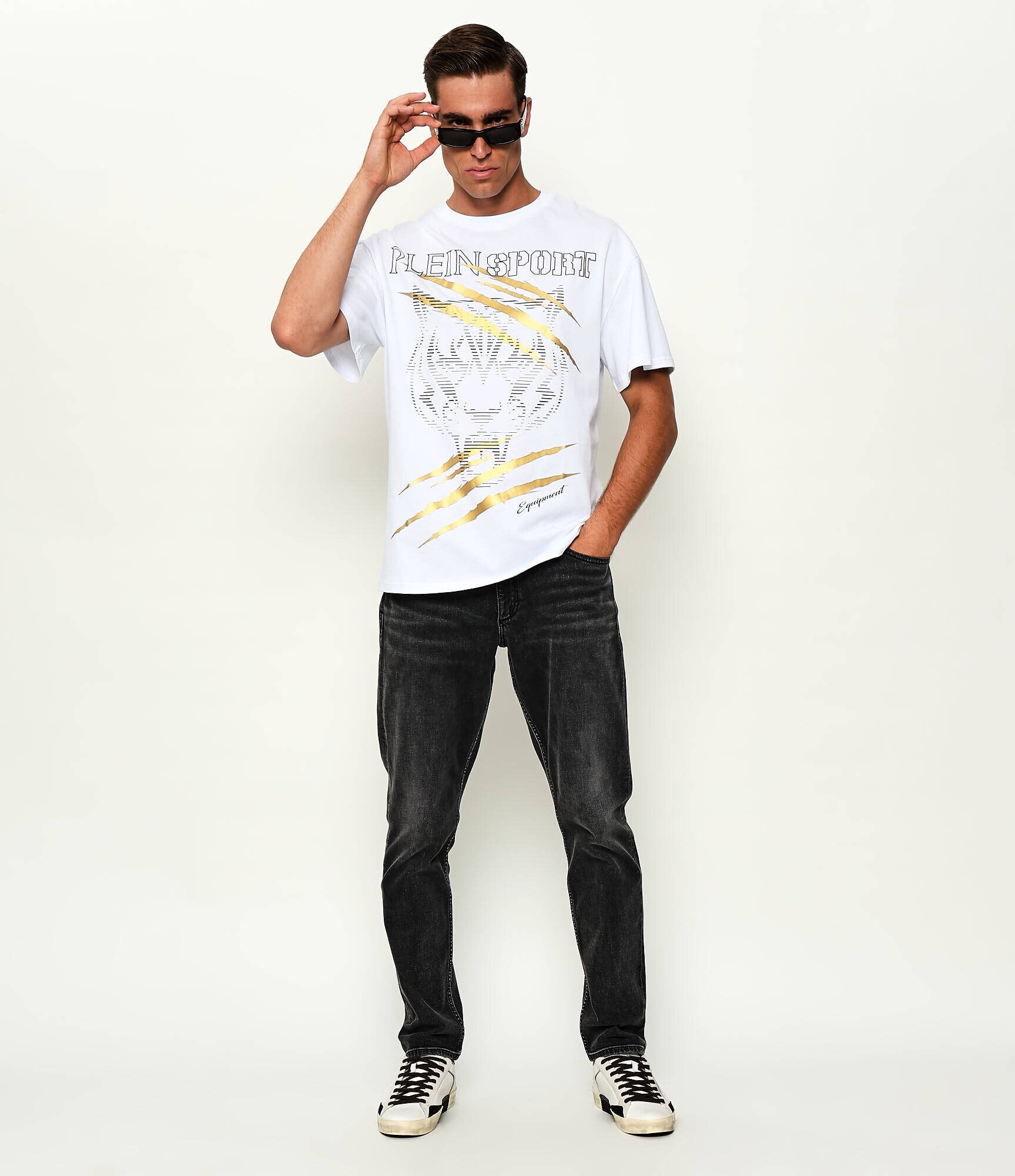 Plein Sport Tricou Tiger Golden Scratch | regular fit
