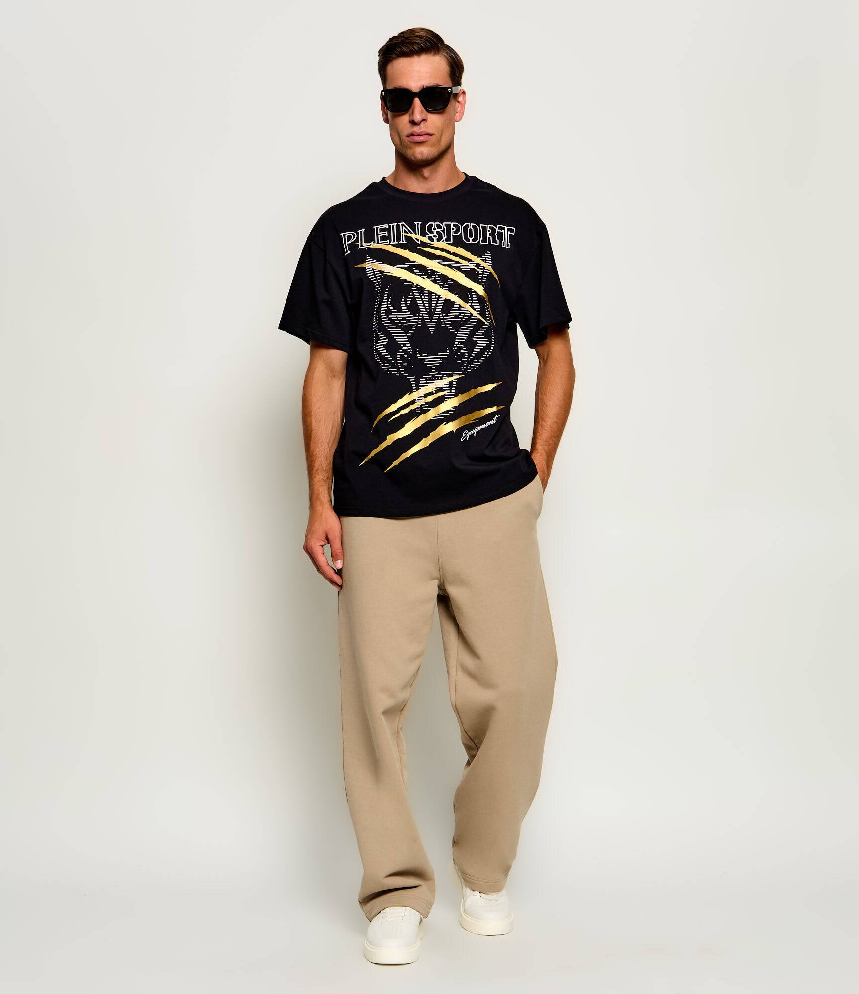 Plein Sport Tricou Tiger Golden Scratch | regular fit