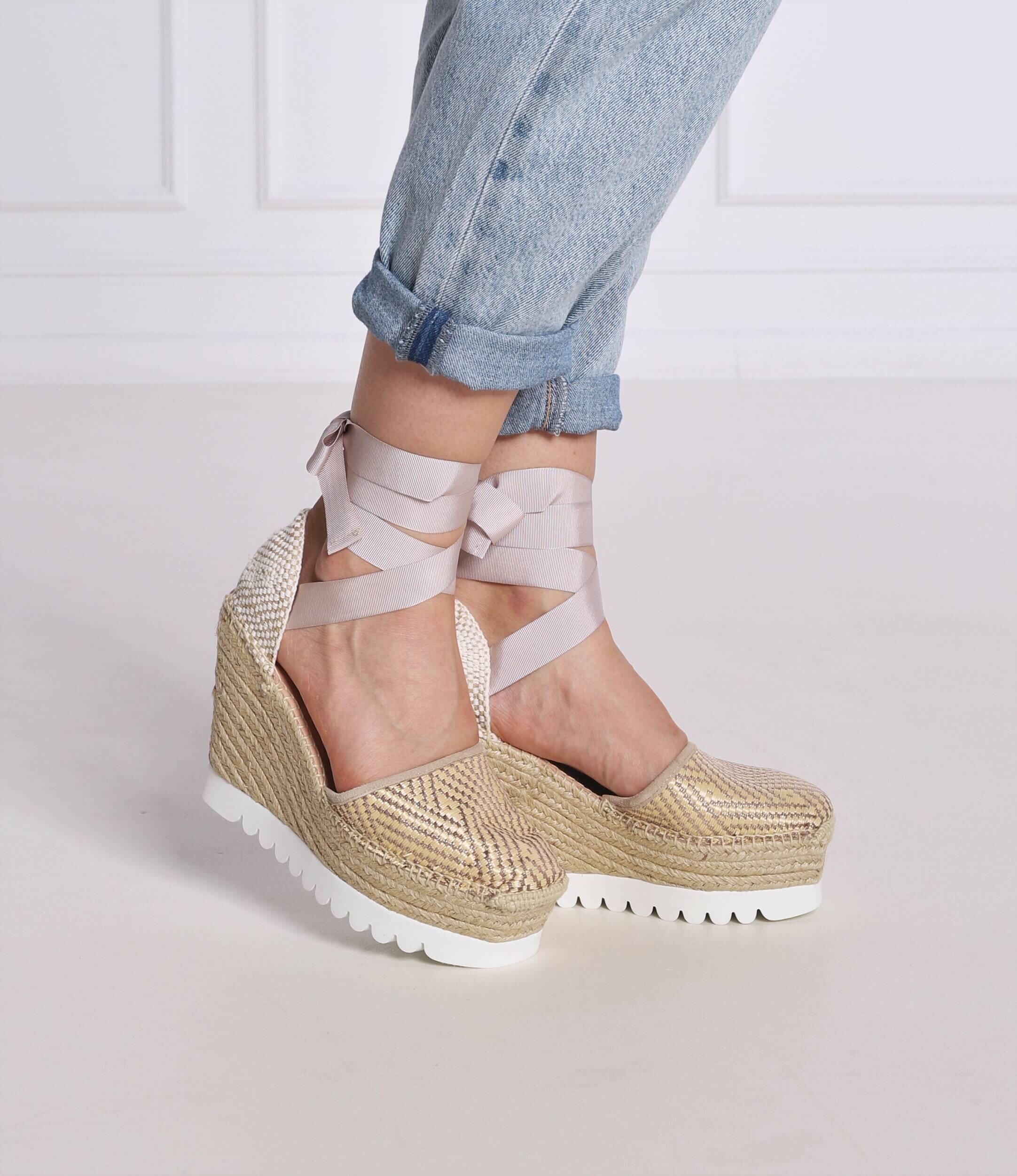 Pollini Platforme cu adaos de piele