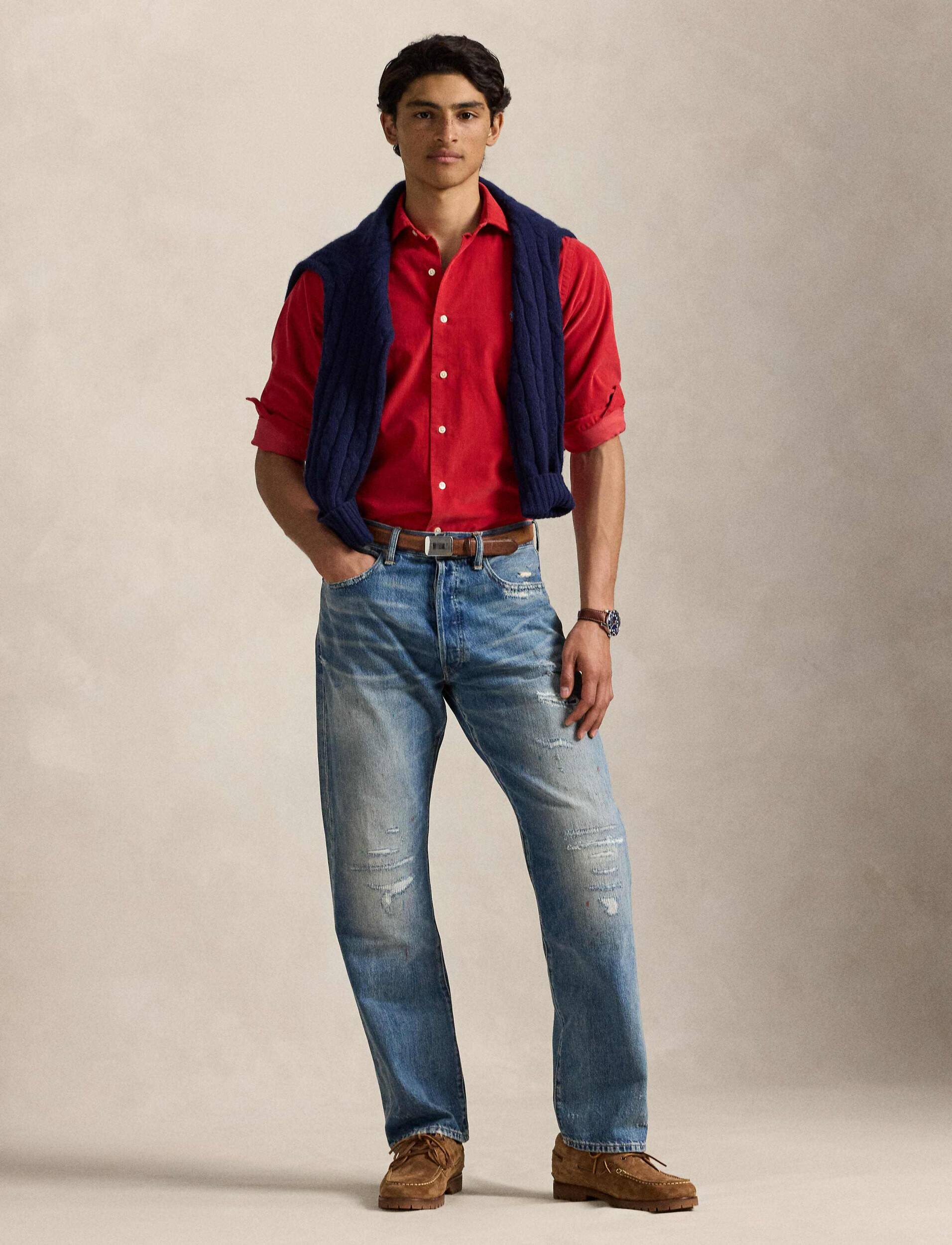 Polo Ralph Lauren Cămașă | Custom fit | catifea reiată