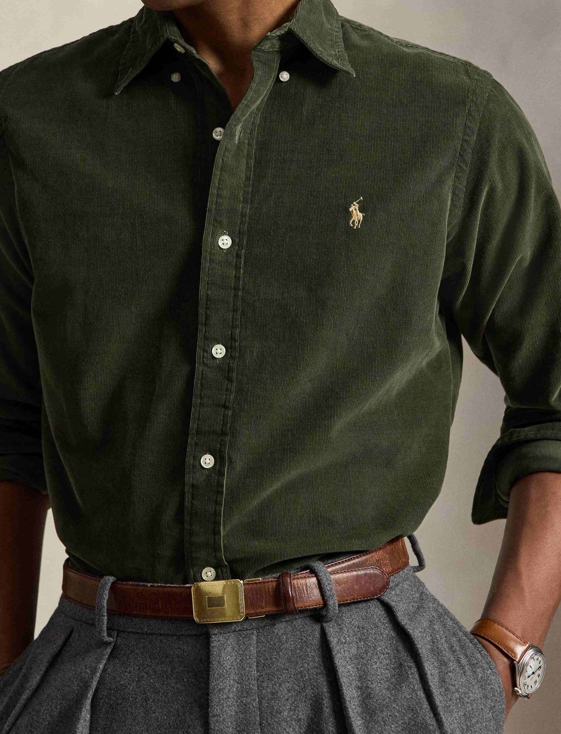 Polo Ralph Lauren Cămașă | Custom fit | catifea reiată