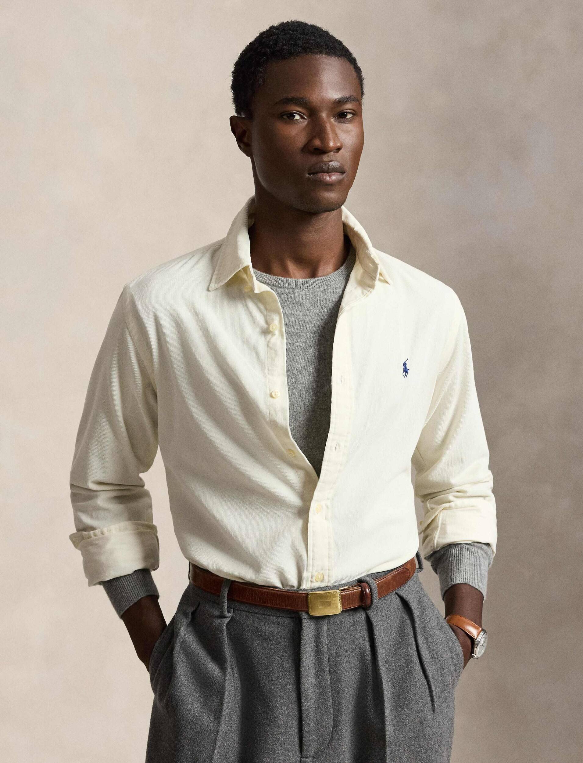 Polo Ralph Lauren Cămașă | Custom fit | catifea reiată
