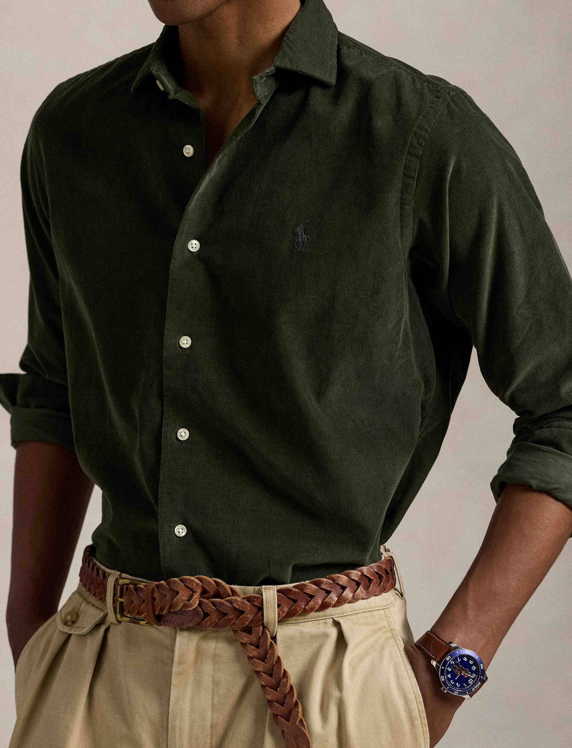 Polo Ralph Lauren Cămașă | Custom fit | catifea reiată