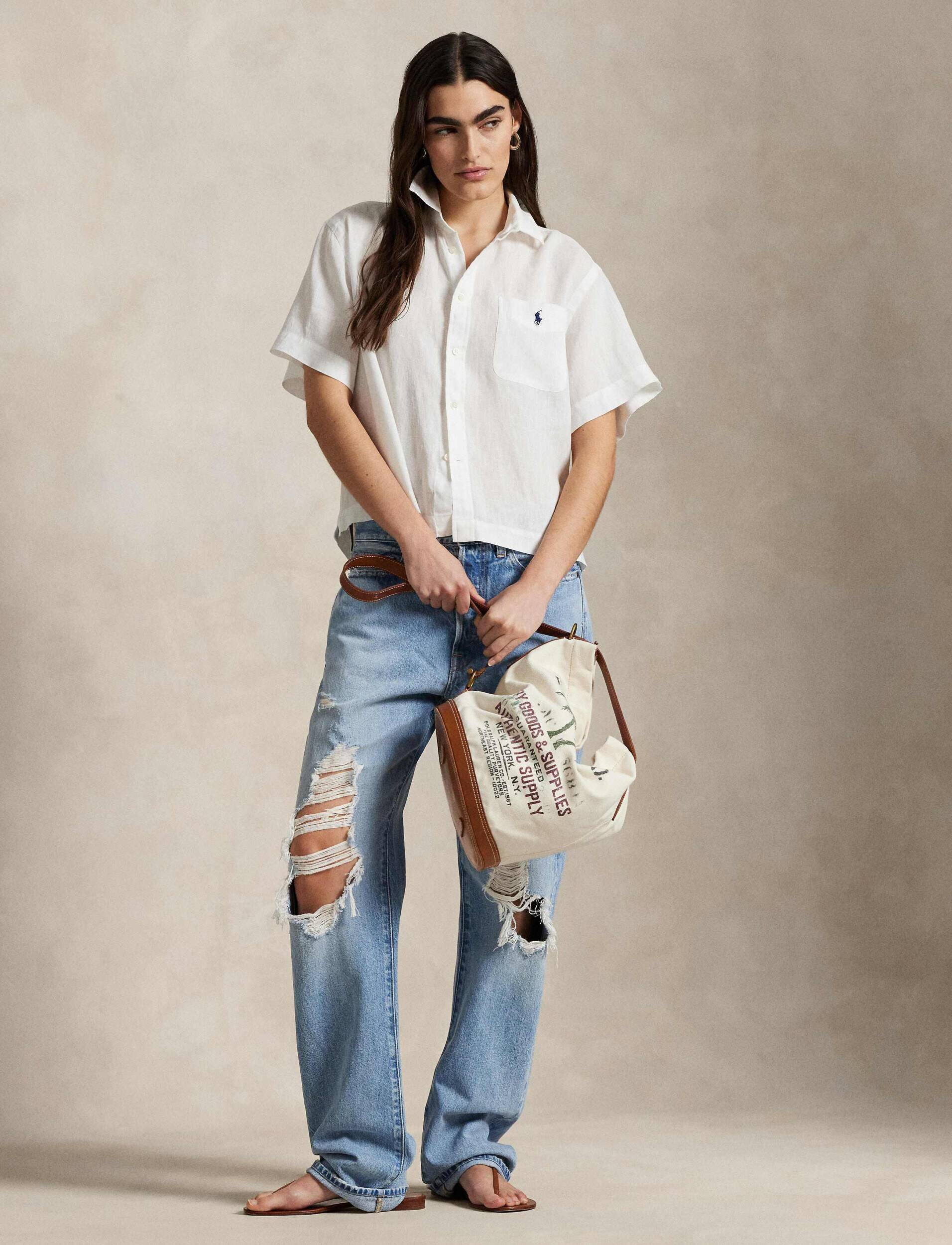 Polo Ralph Lauren De in cămașă SAYNA | Cropped Fit