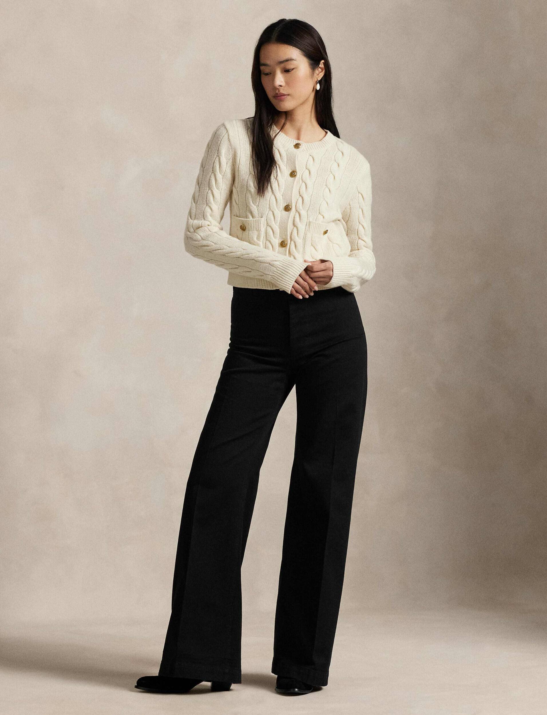 Polo Ralph Lauren De lână cardigan Cable | Cropped Fit cu adaos de cașmir